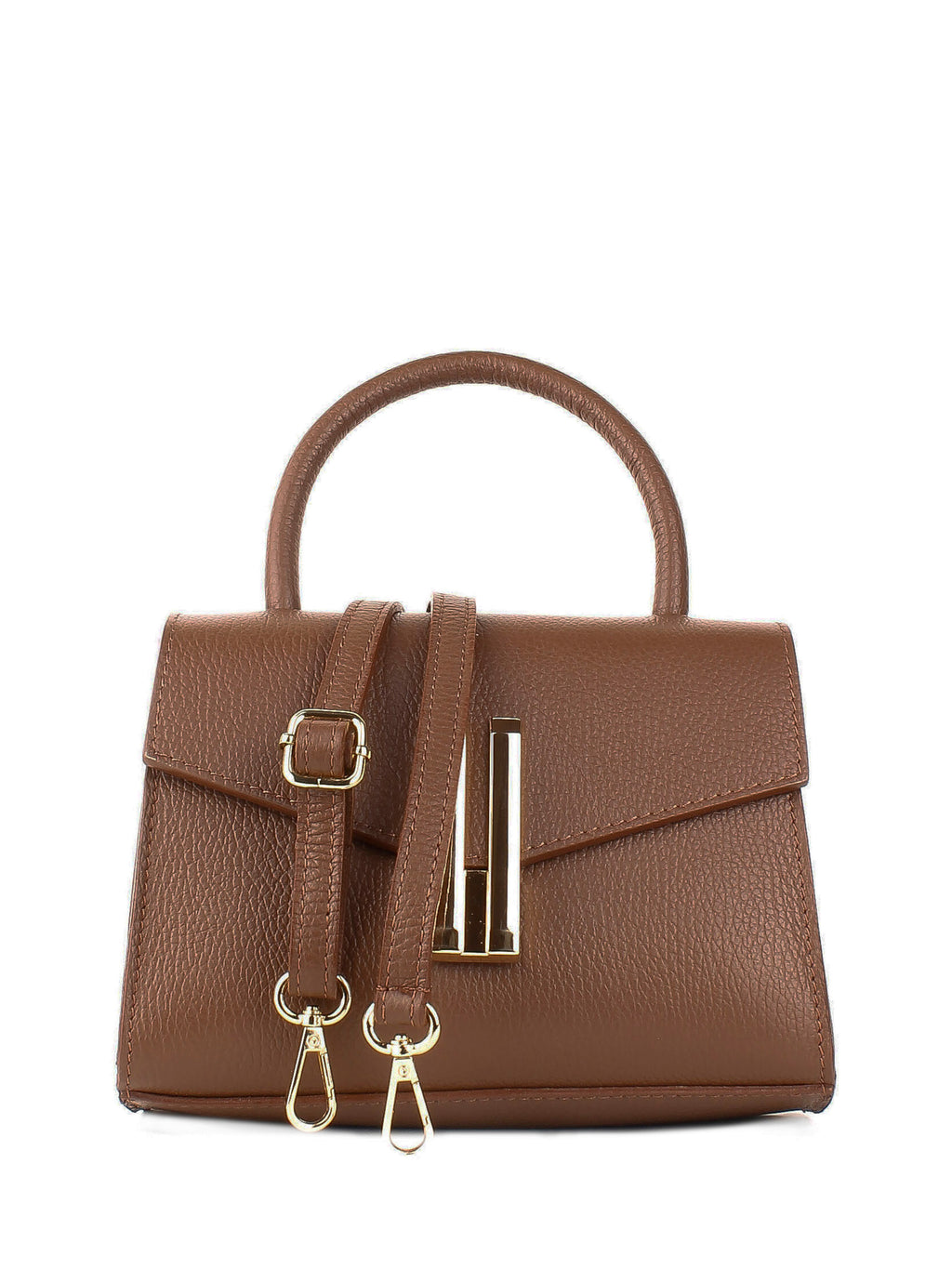 Bolso de mano de piel italiana Marrón 9025-06-32