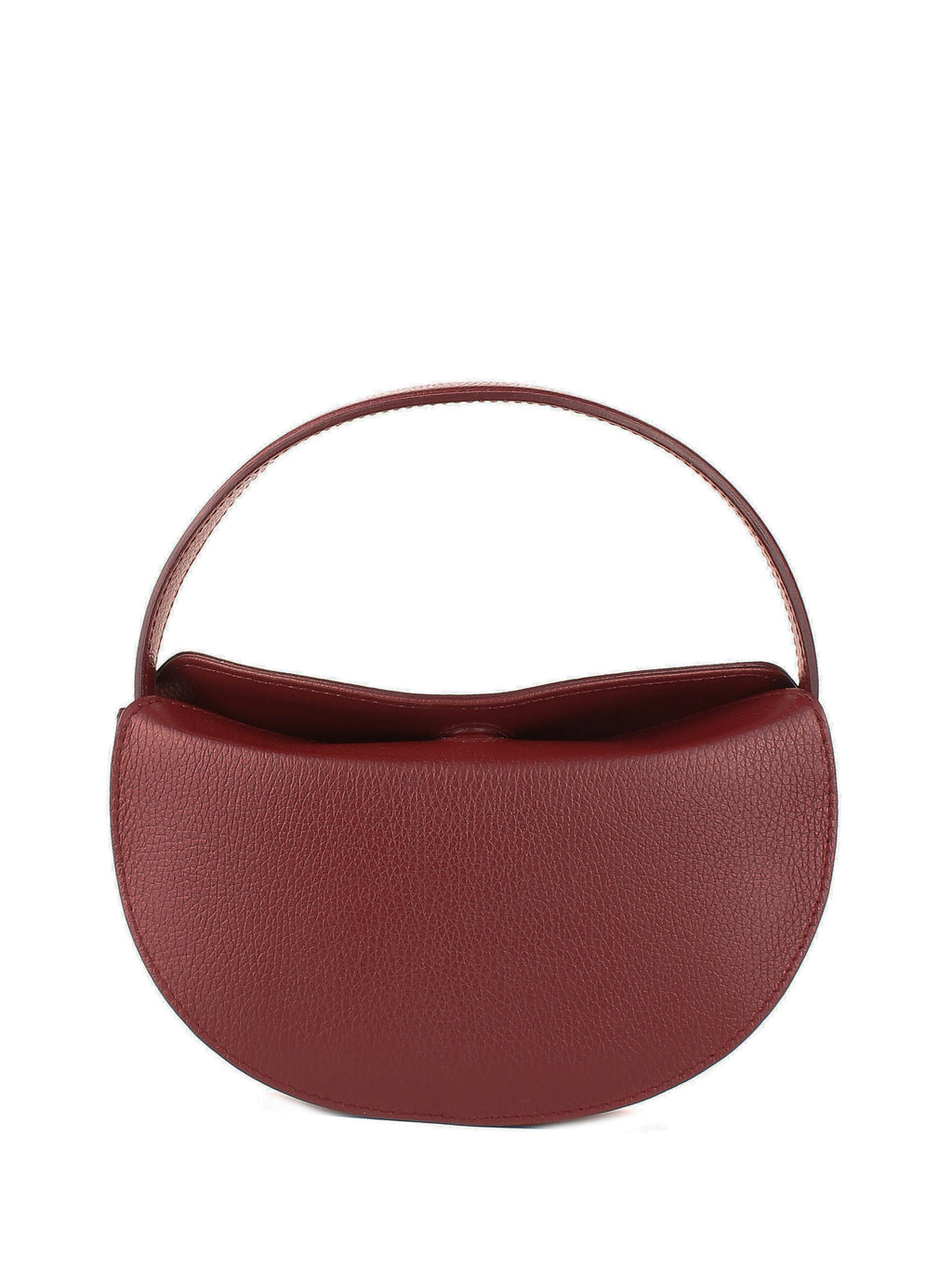 Bolso de hombro de piel italiana Burgoña 7640-12-32