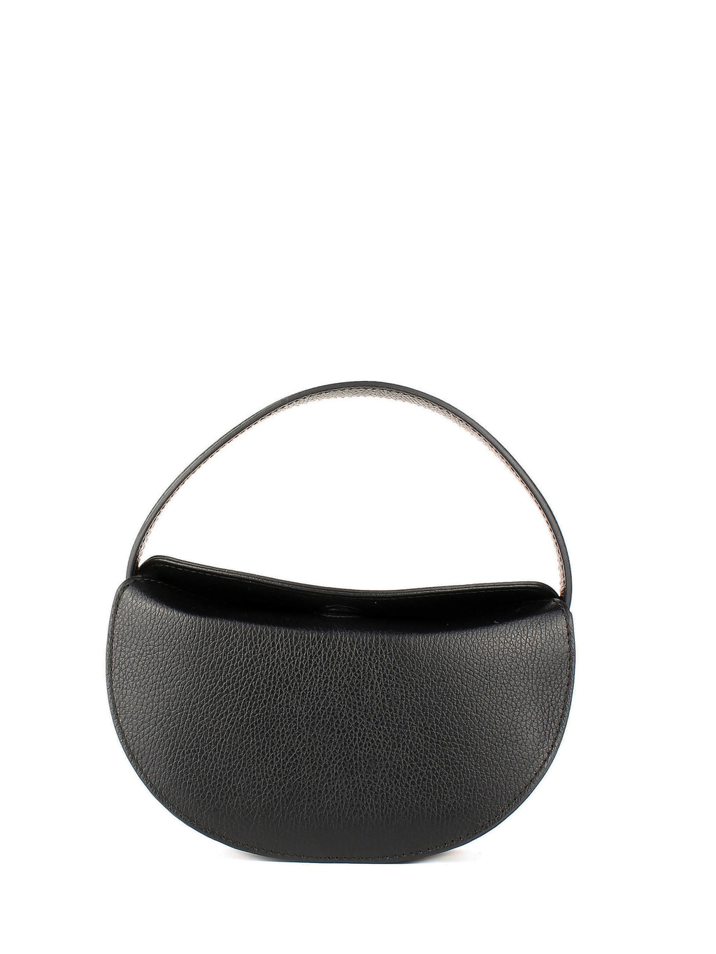 Bolso de hombro de piel italiana Negro 7640-05-32