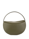 Bolso de hombro de piel italiana Verde 7640-24-32