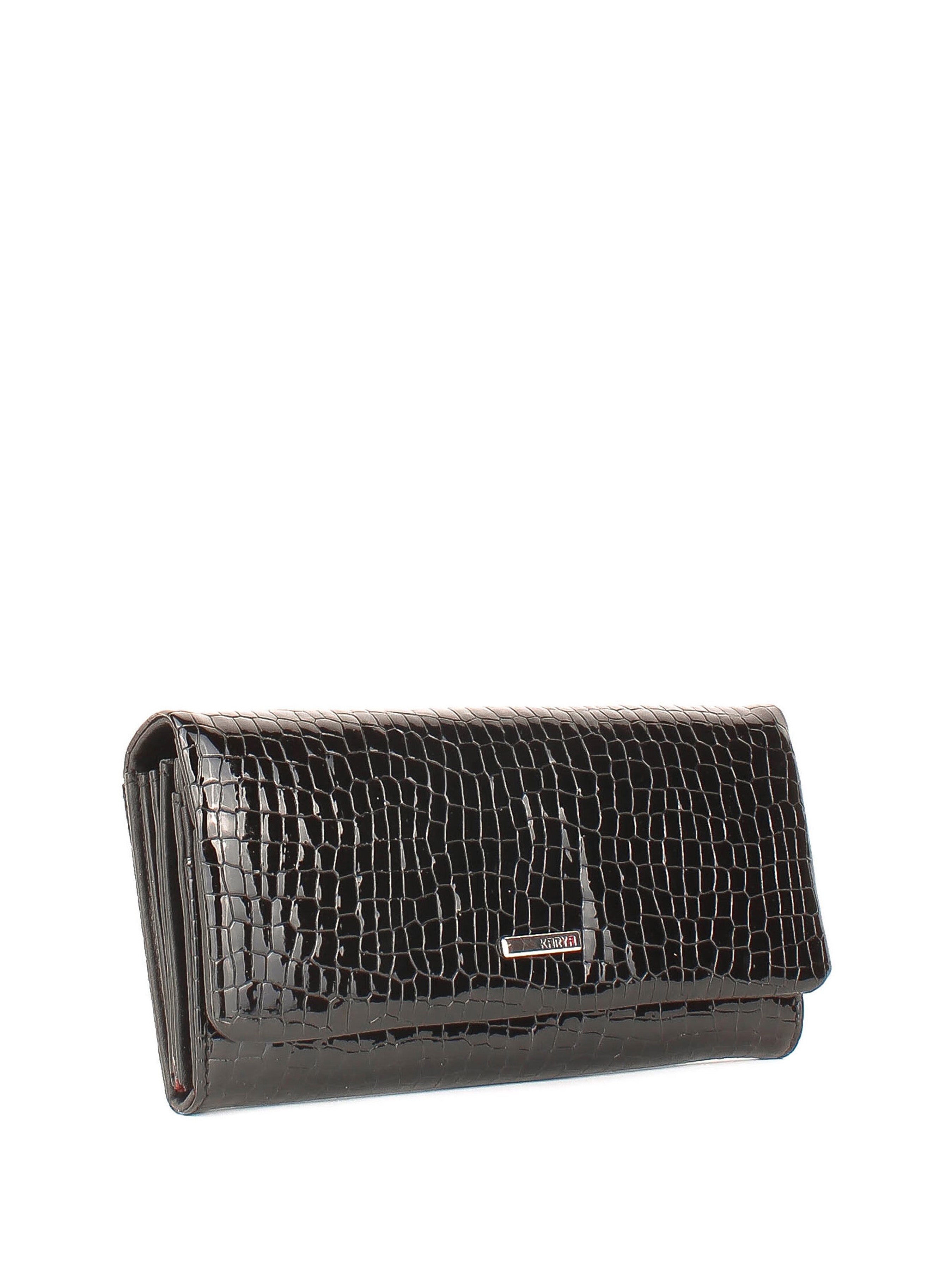 Cartera de piel italiana Negro 1159-572