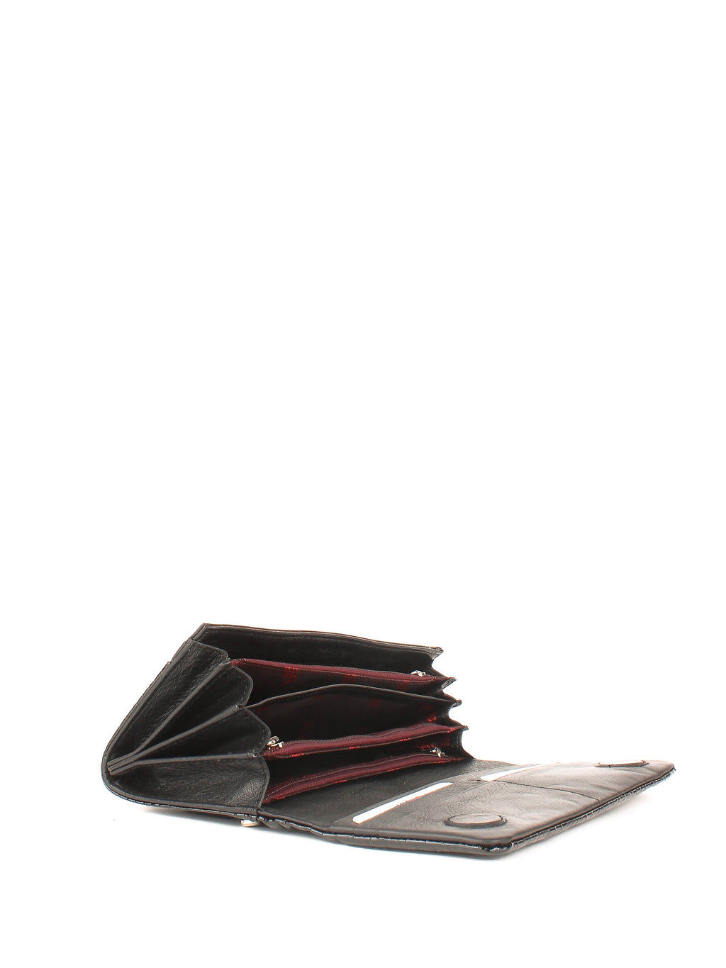 Cartera de piel italiana Negro 1159-572