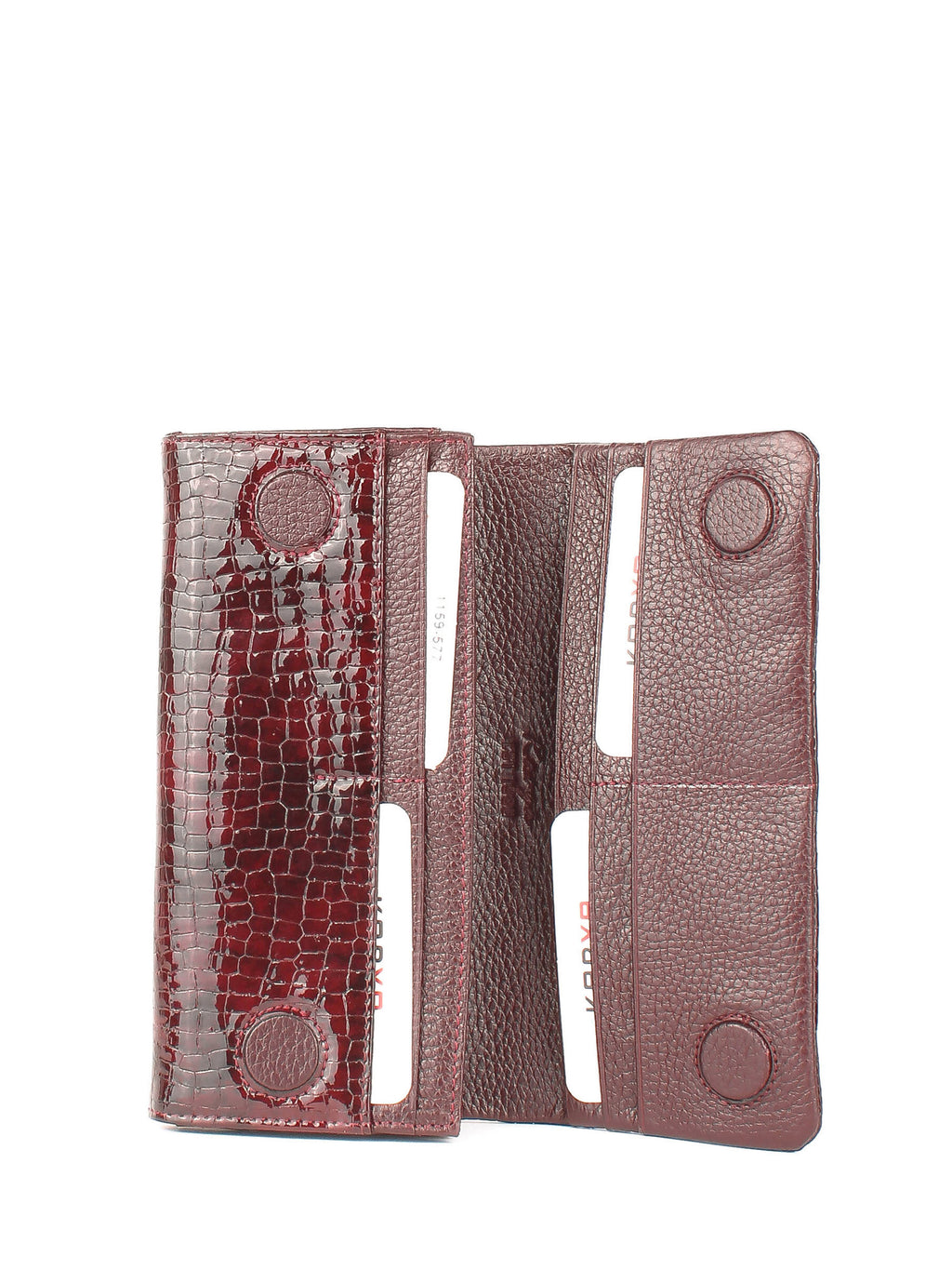 Cartera de piel italiana Burgoña 1159-577