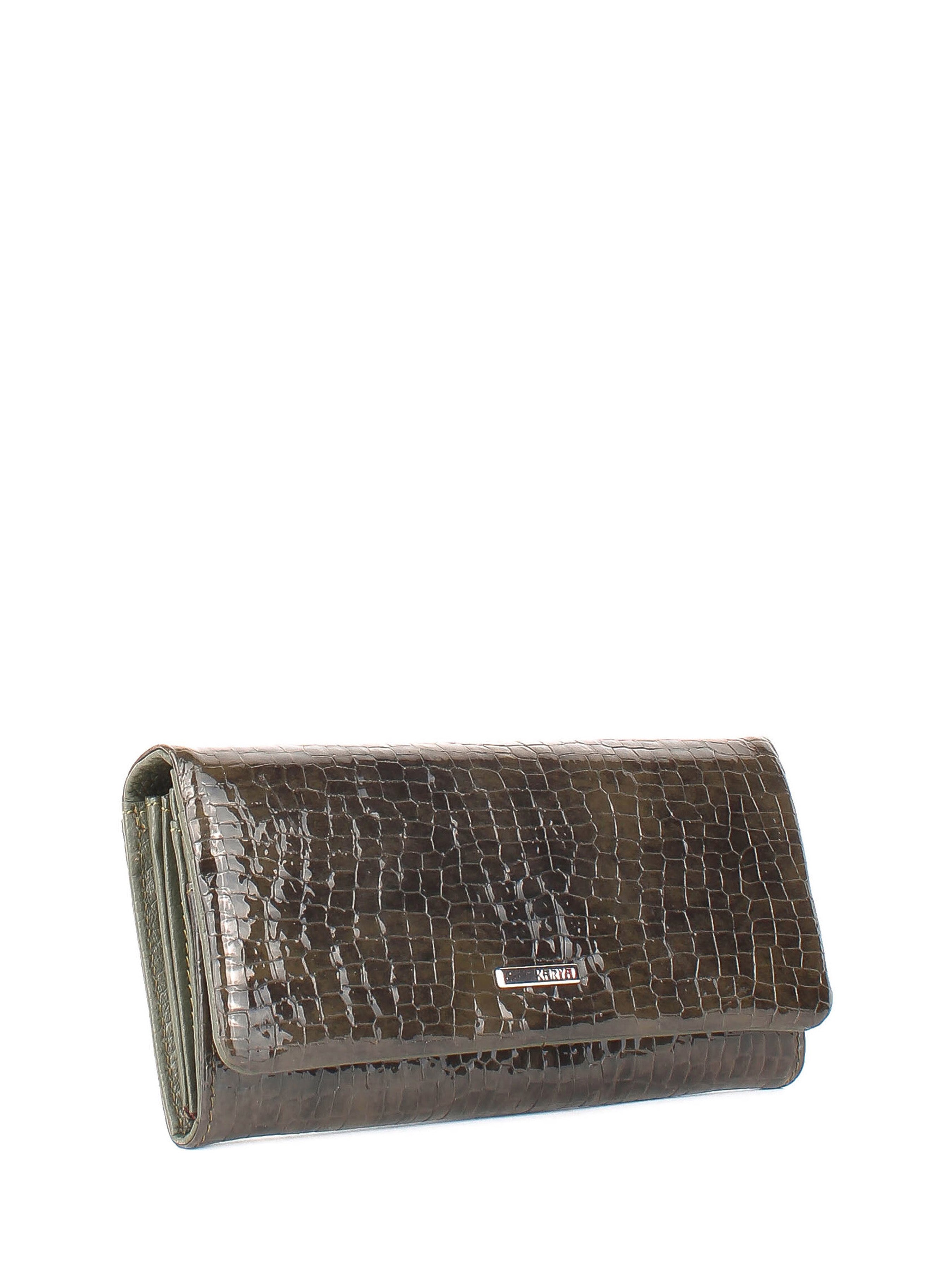 Cartera de piel italiana Verde 1159-575