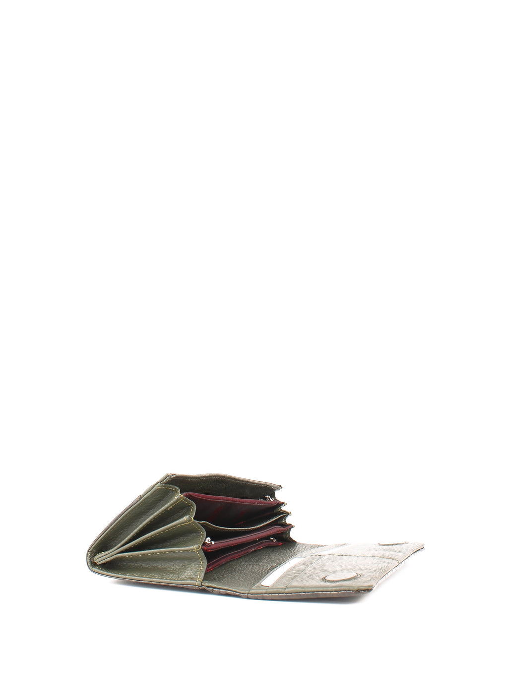 Cartera de piel italiana Verde 1159-575