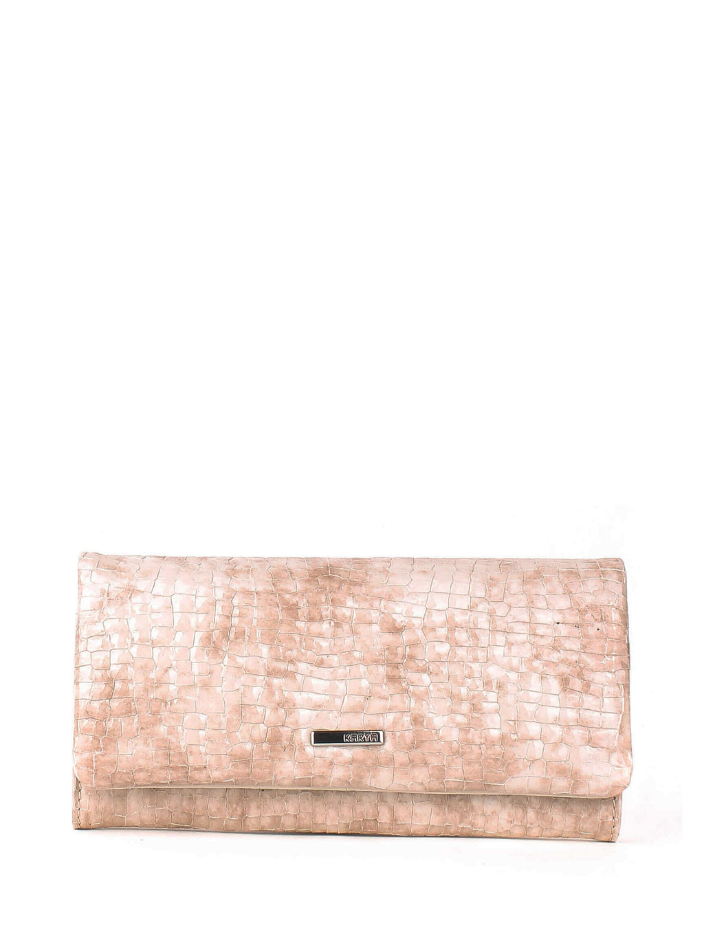 Cartera de piel italiana Beige 1159-579