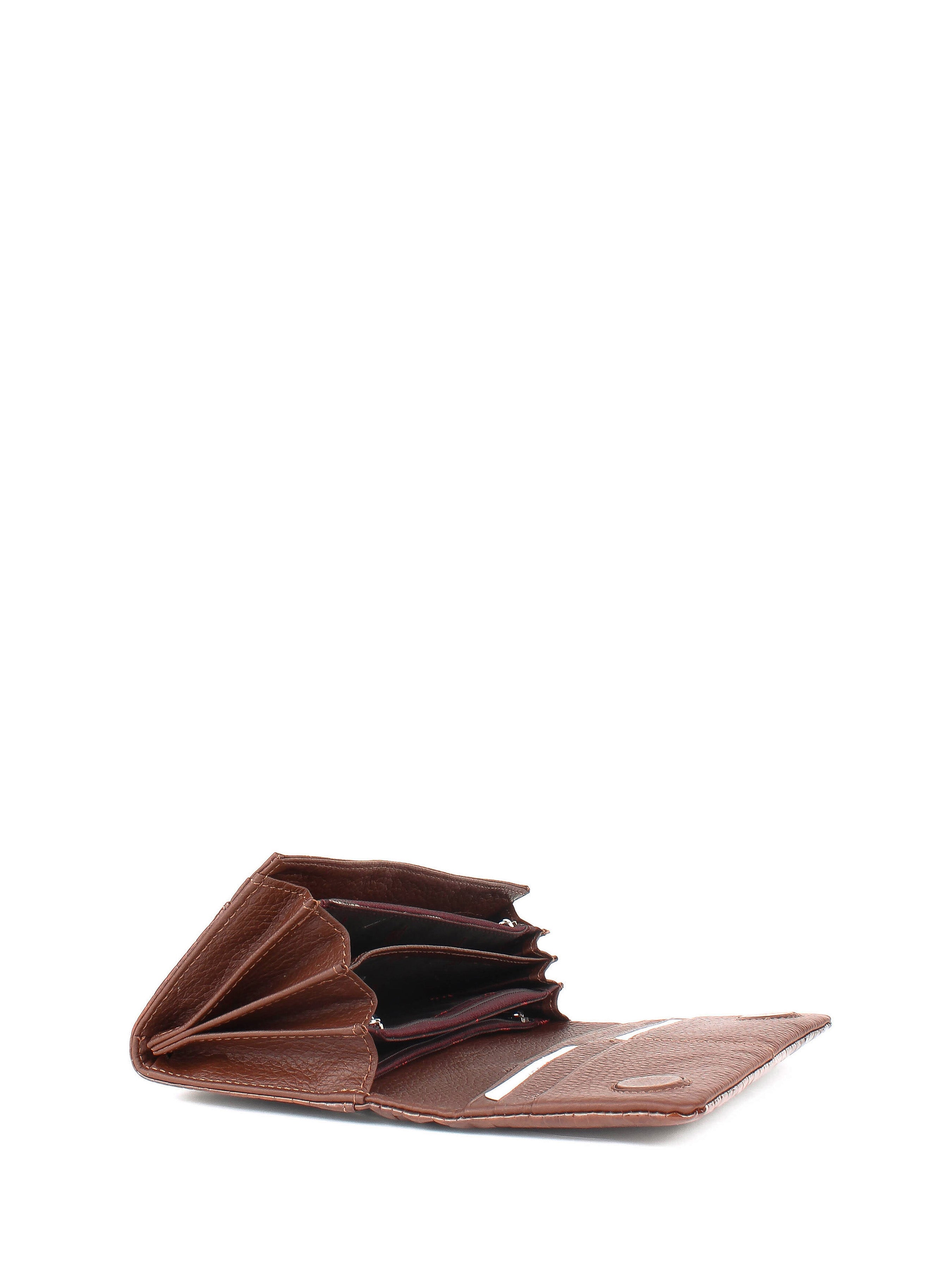 Cartera de piel italiana Marrón 1159-578