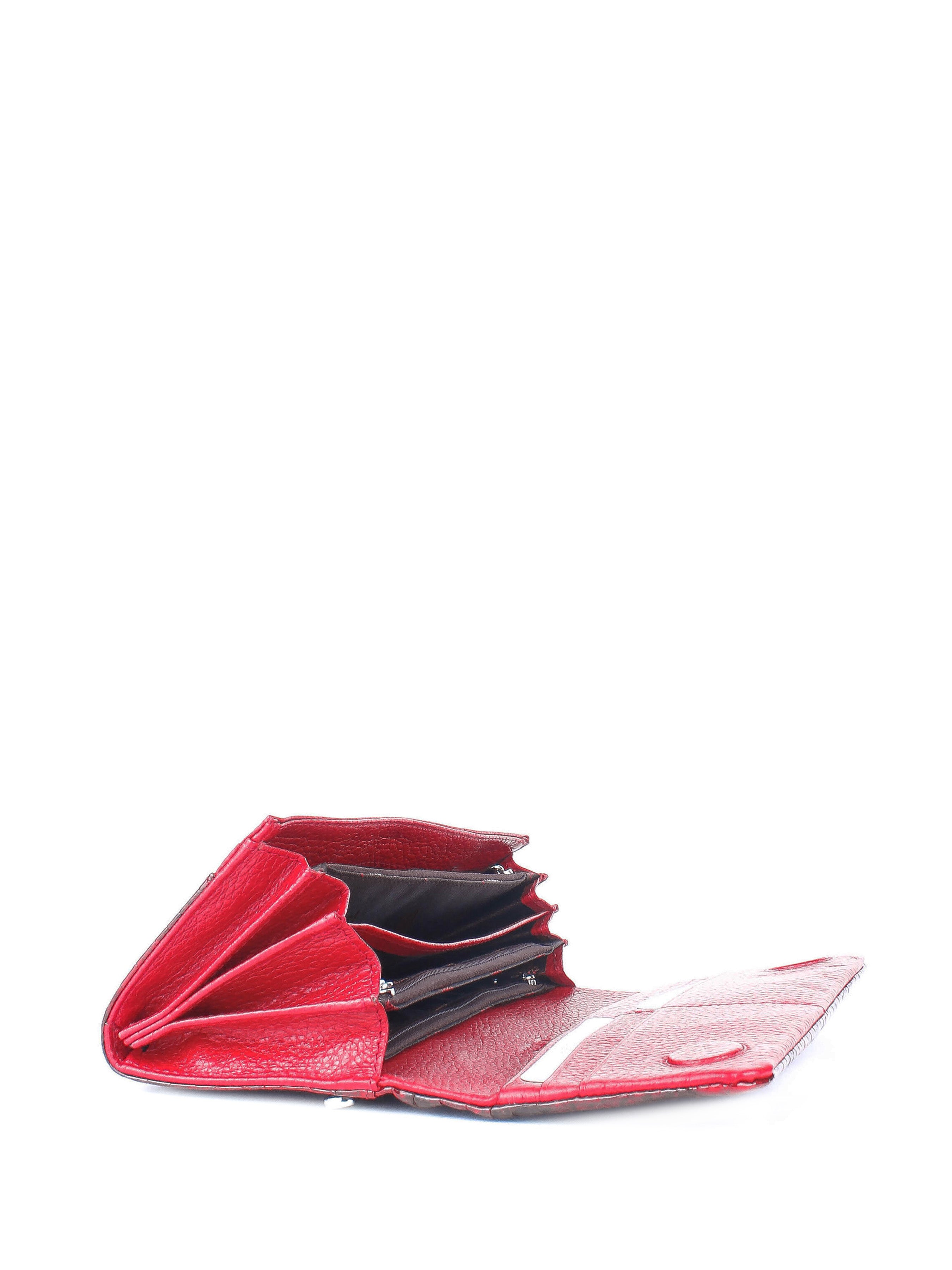 Cartera de piel italiana Rojo 1159-573