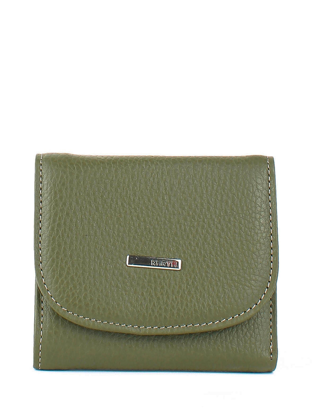 Cartera de piel italiana Verde 2019-084