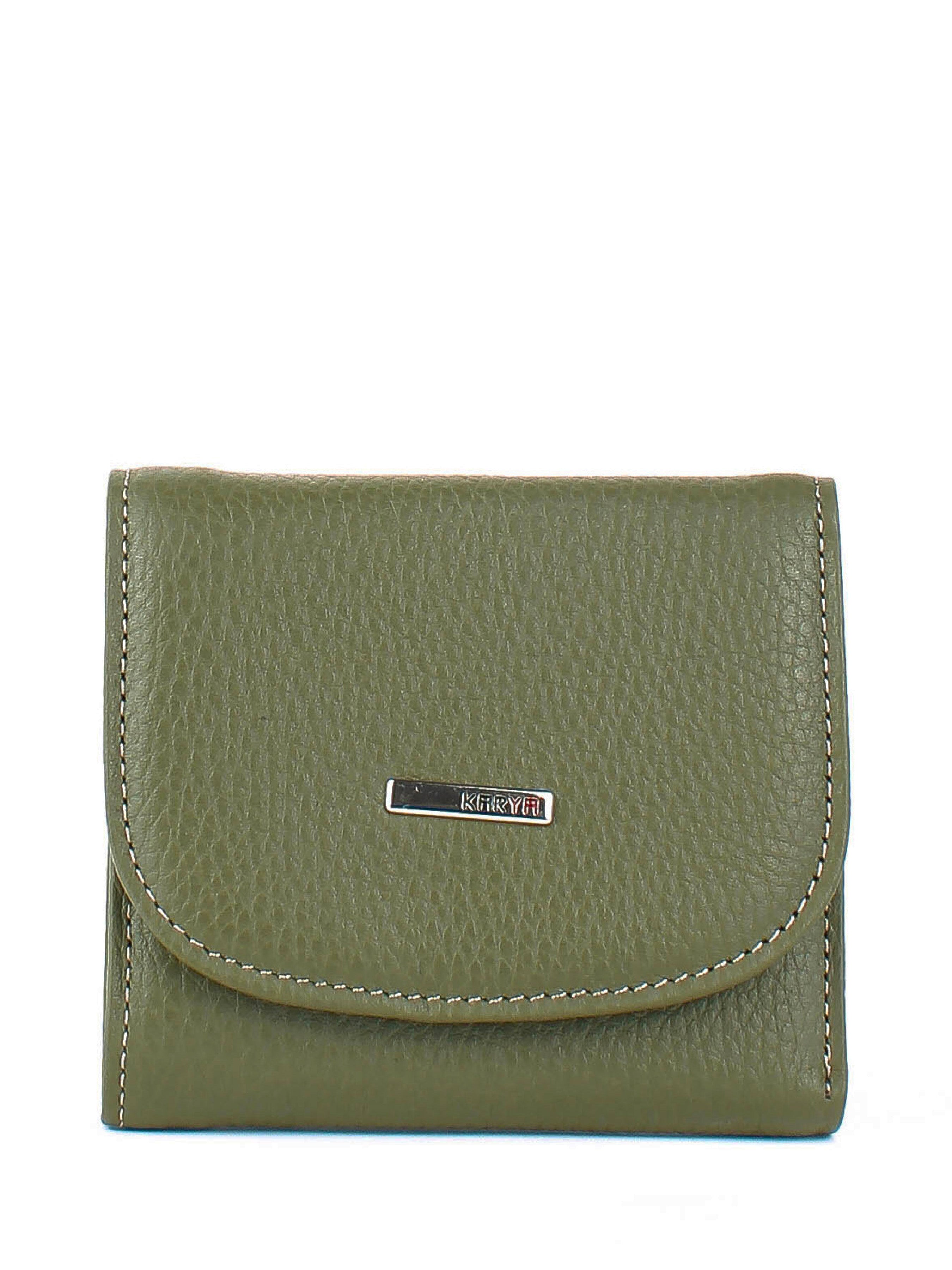 Cartera de piel italiana Verde 2019-084