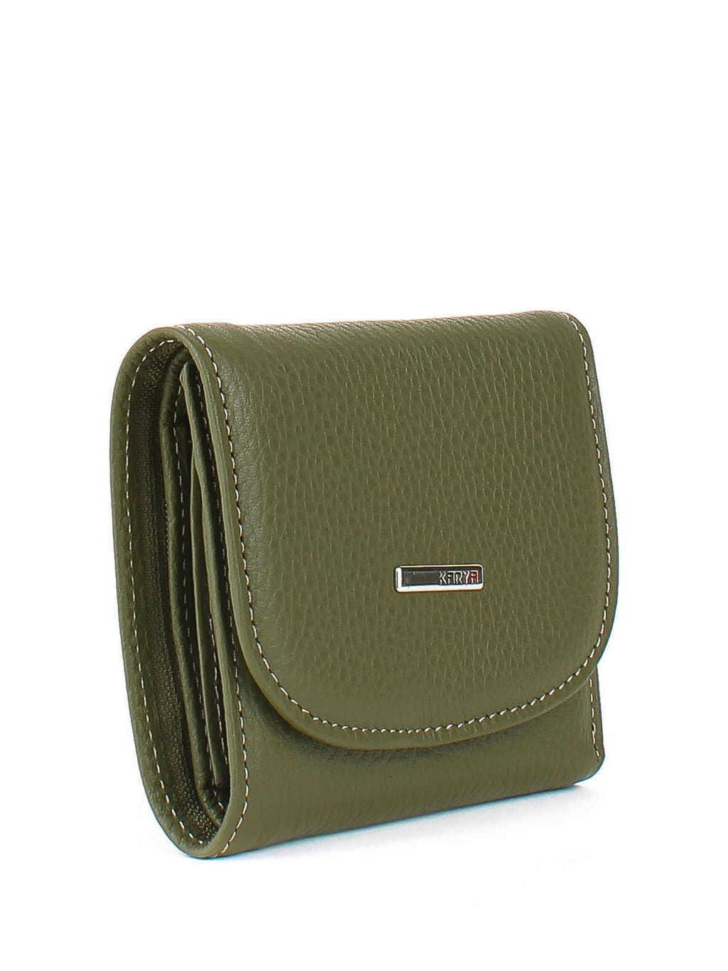 Cartera de piel italiana Verde 2019-084