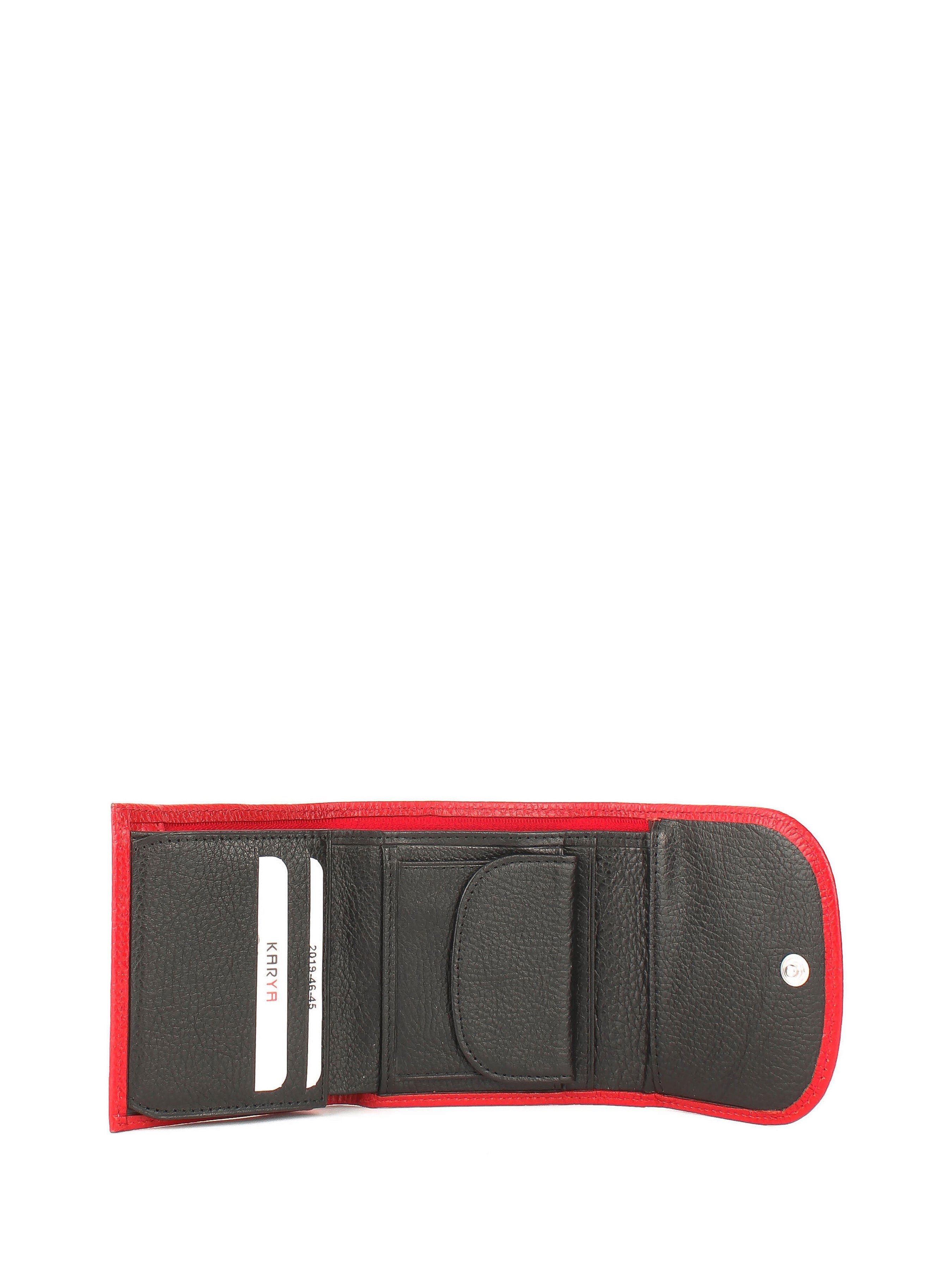 Cartera de piel italiana Rojo 2019-46-45