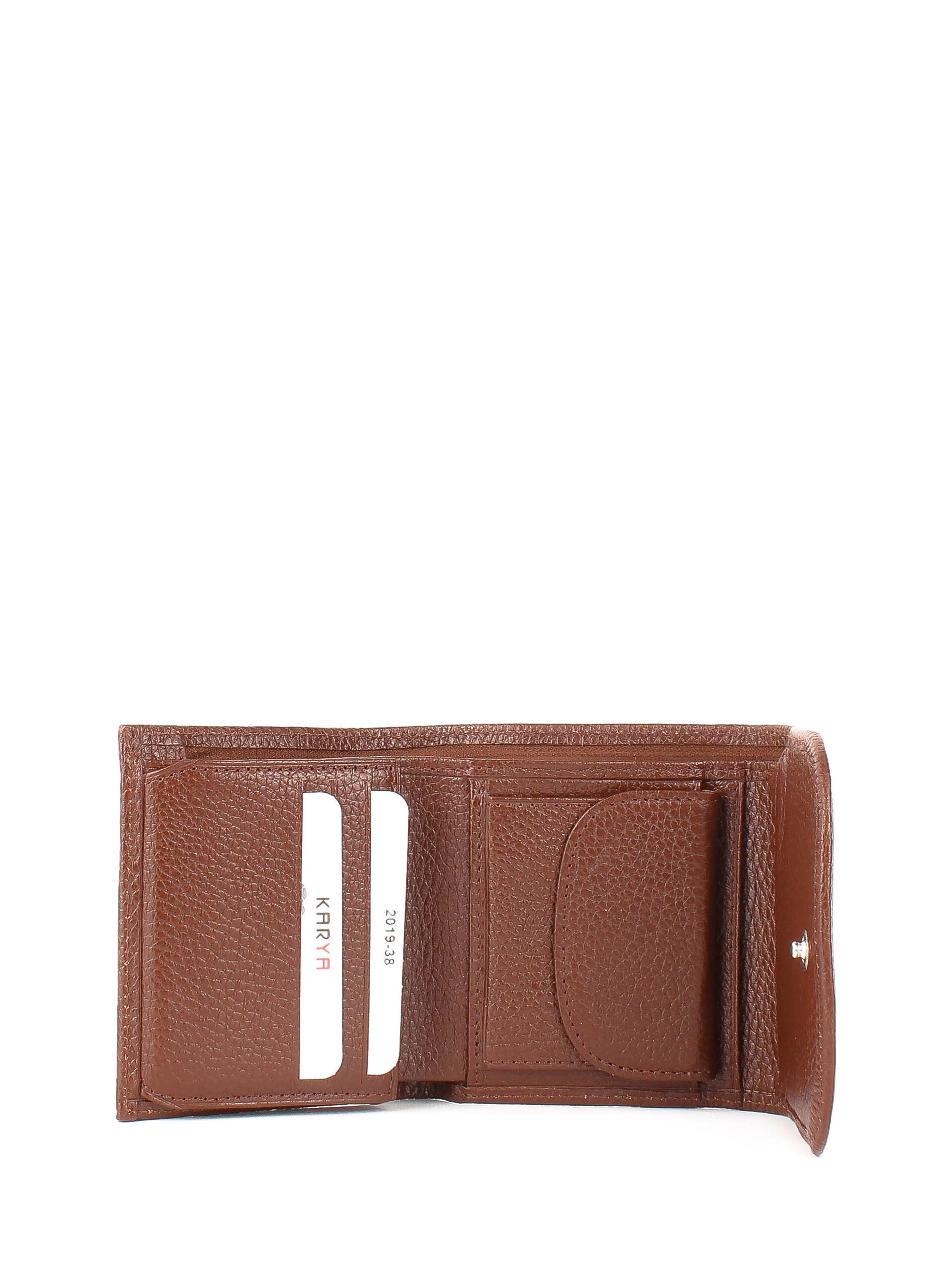 Cartera de piel italiana Marrón 2019-38