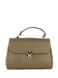 Bolso de mano de piel italiana Gris, Marrón 4222-104-32