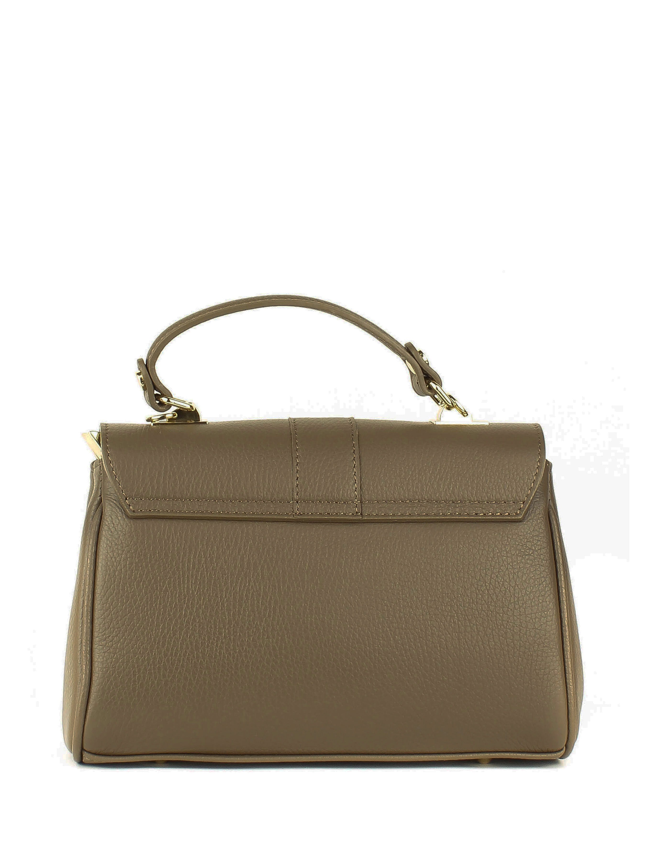 Bolso de mano de piel italiana Gris, Marrón 4222-104-32