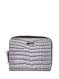 Cartera de piel italiana Gris 1152-506