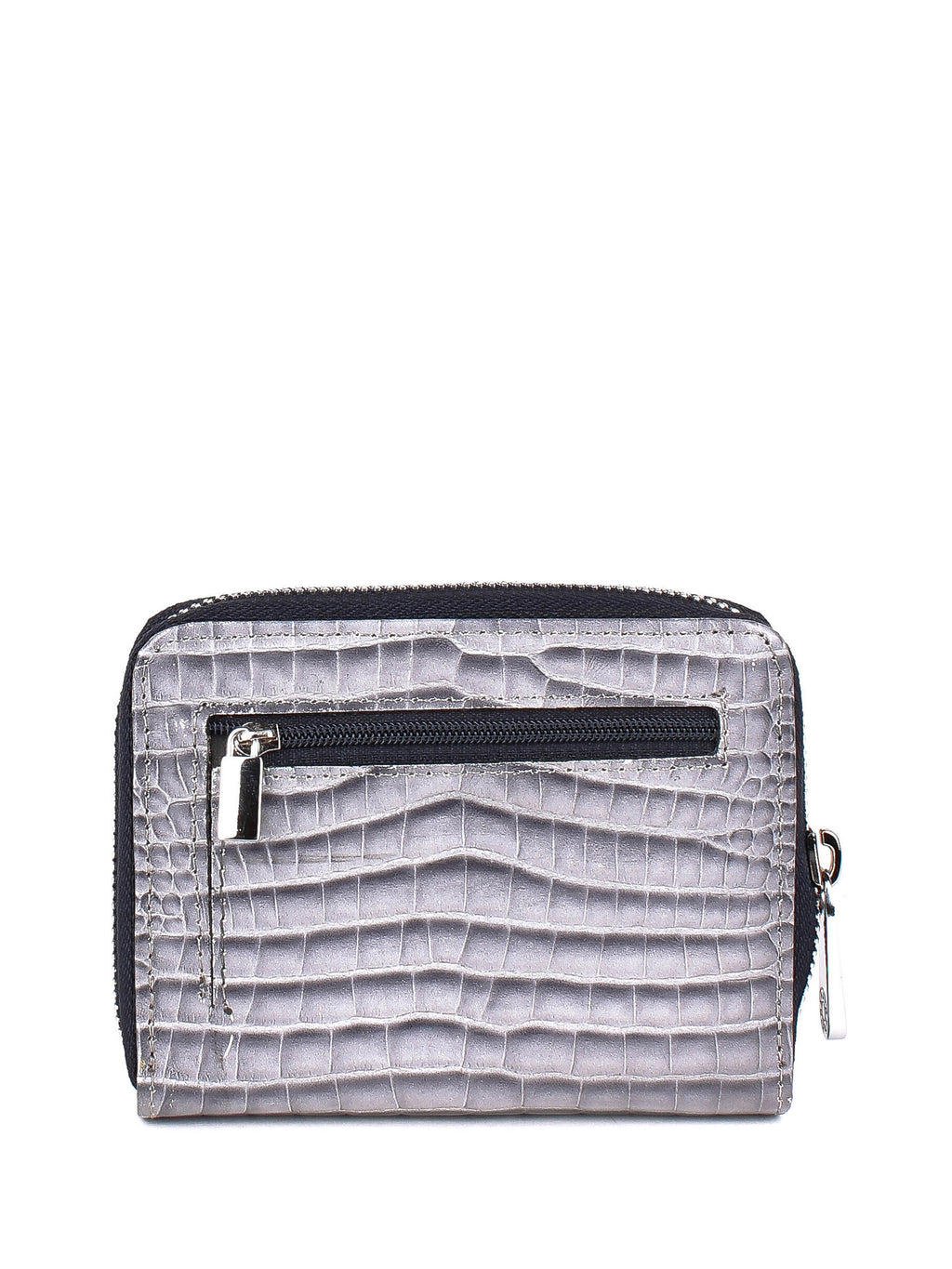 Cartera de piel italiana Gris 1152-506