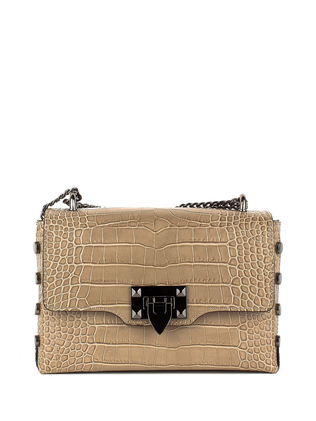 Bandolera de piel italiana Gris 2271-52-36