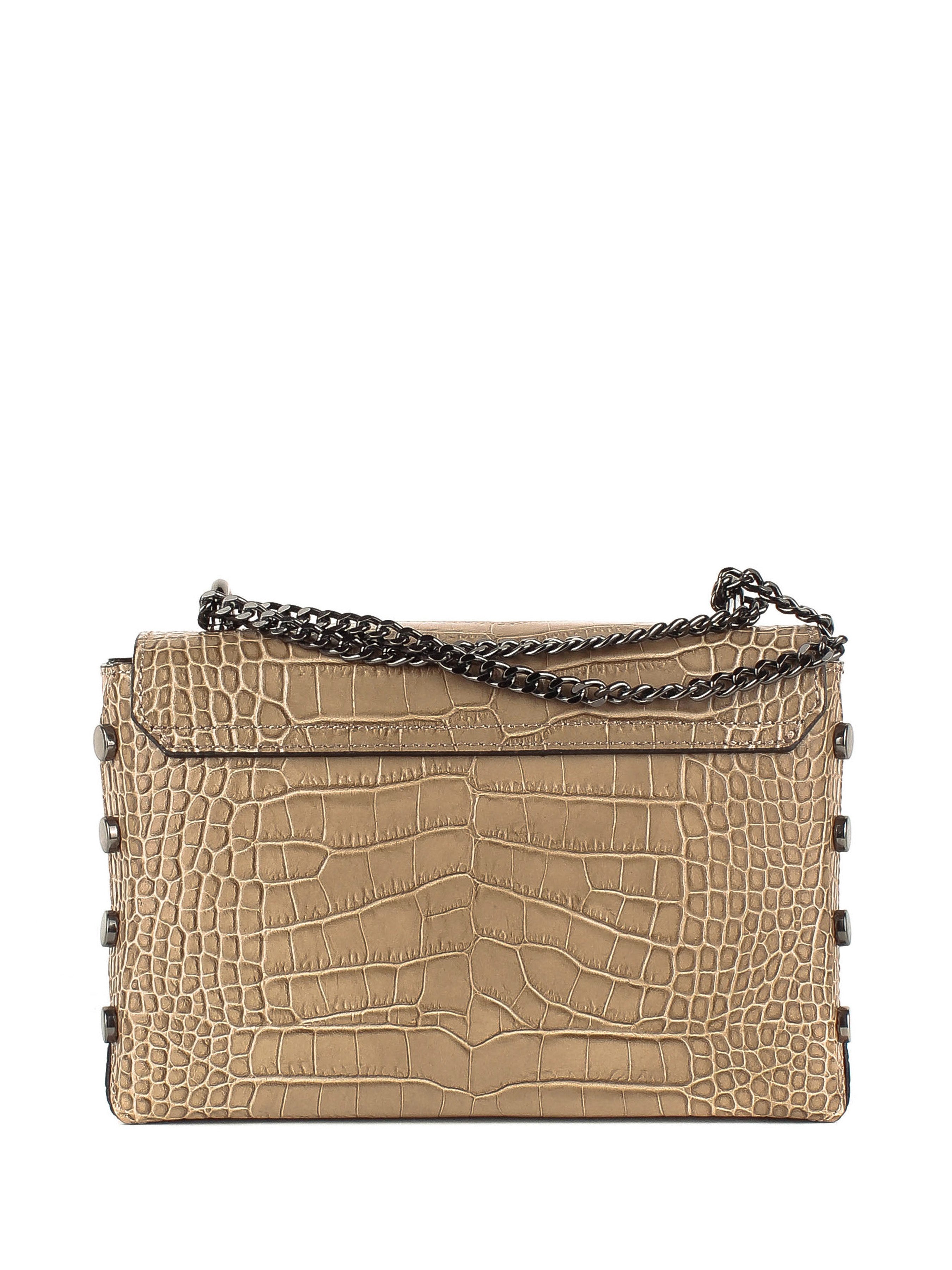 Bandolera de piel italiana Gris 2271-52-36