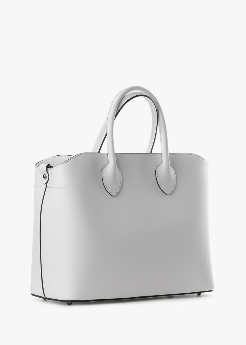 Bolso Tote de piel italiana Blanco 4392-16-31