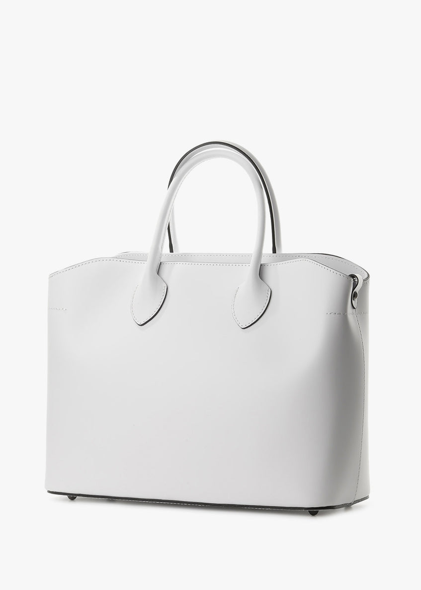 Bolso Tote de piel italiana Blanco 4392-16-31