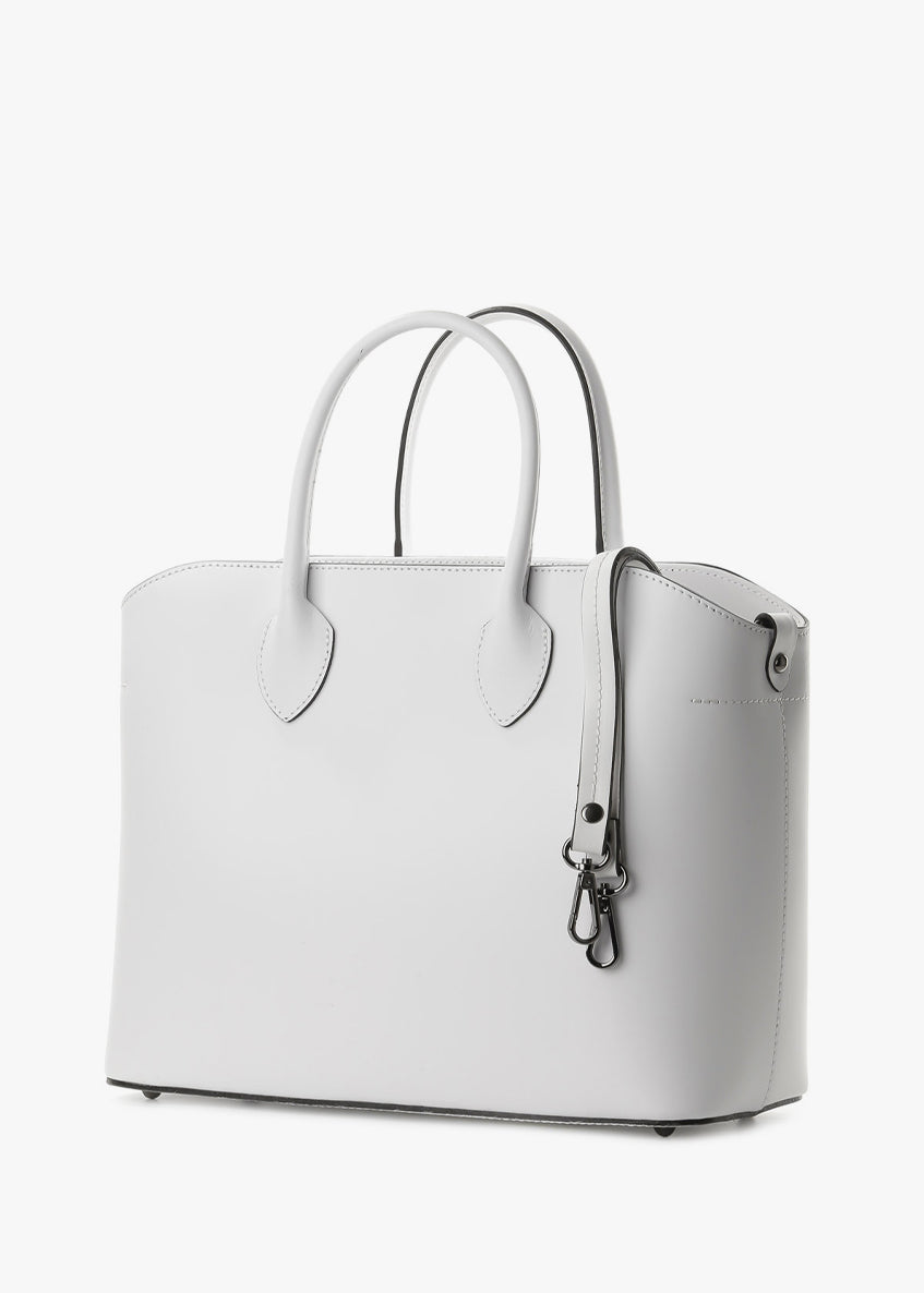 Bolso Tote de piel italiana Blanco 4392-16-31