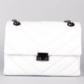 Bandolera de piel italiana Blanco 4554-16-37
