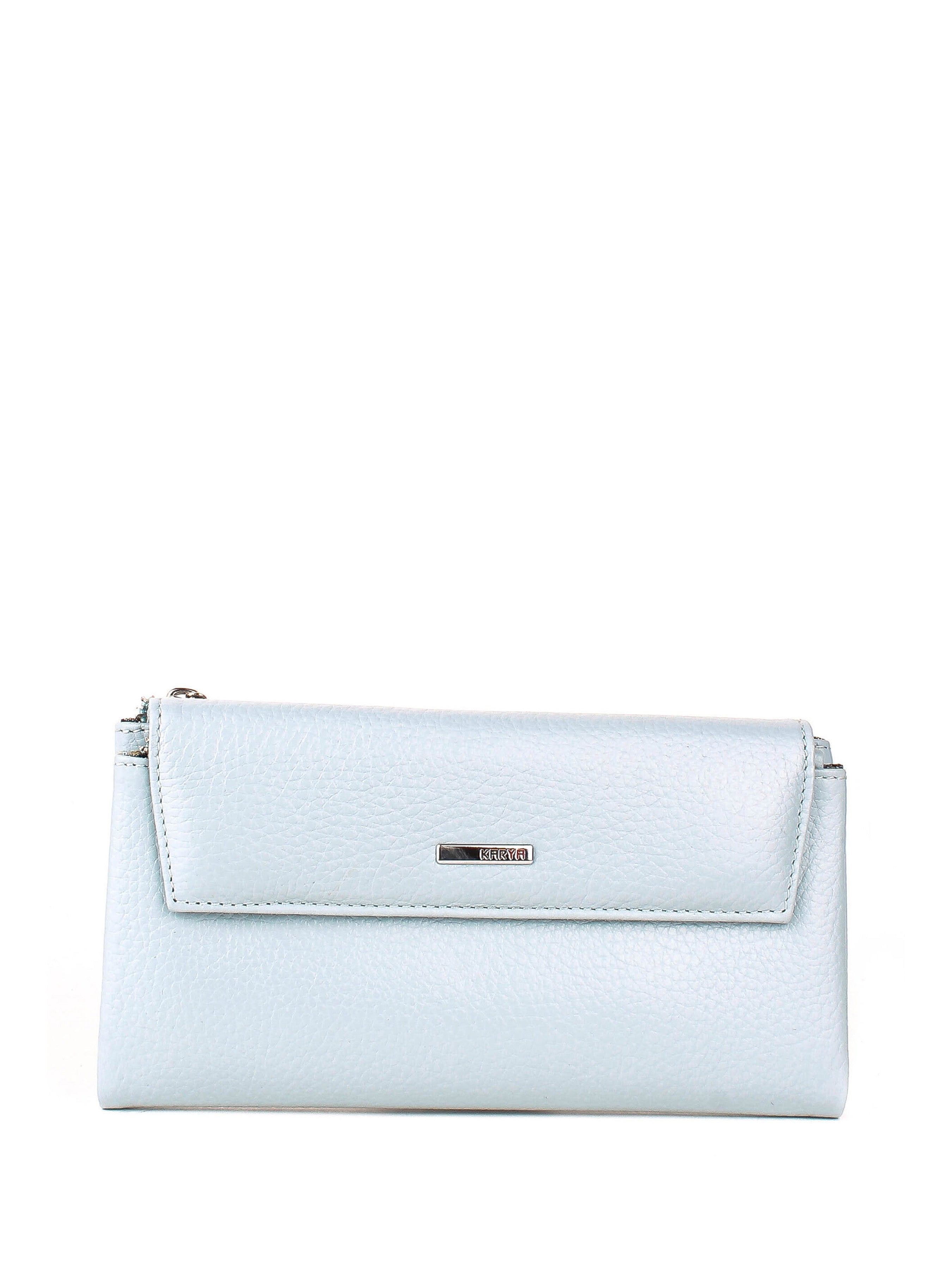 Cartera de piel italiana Блакитний 1173-101