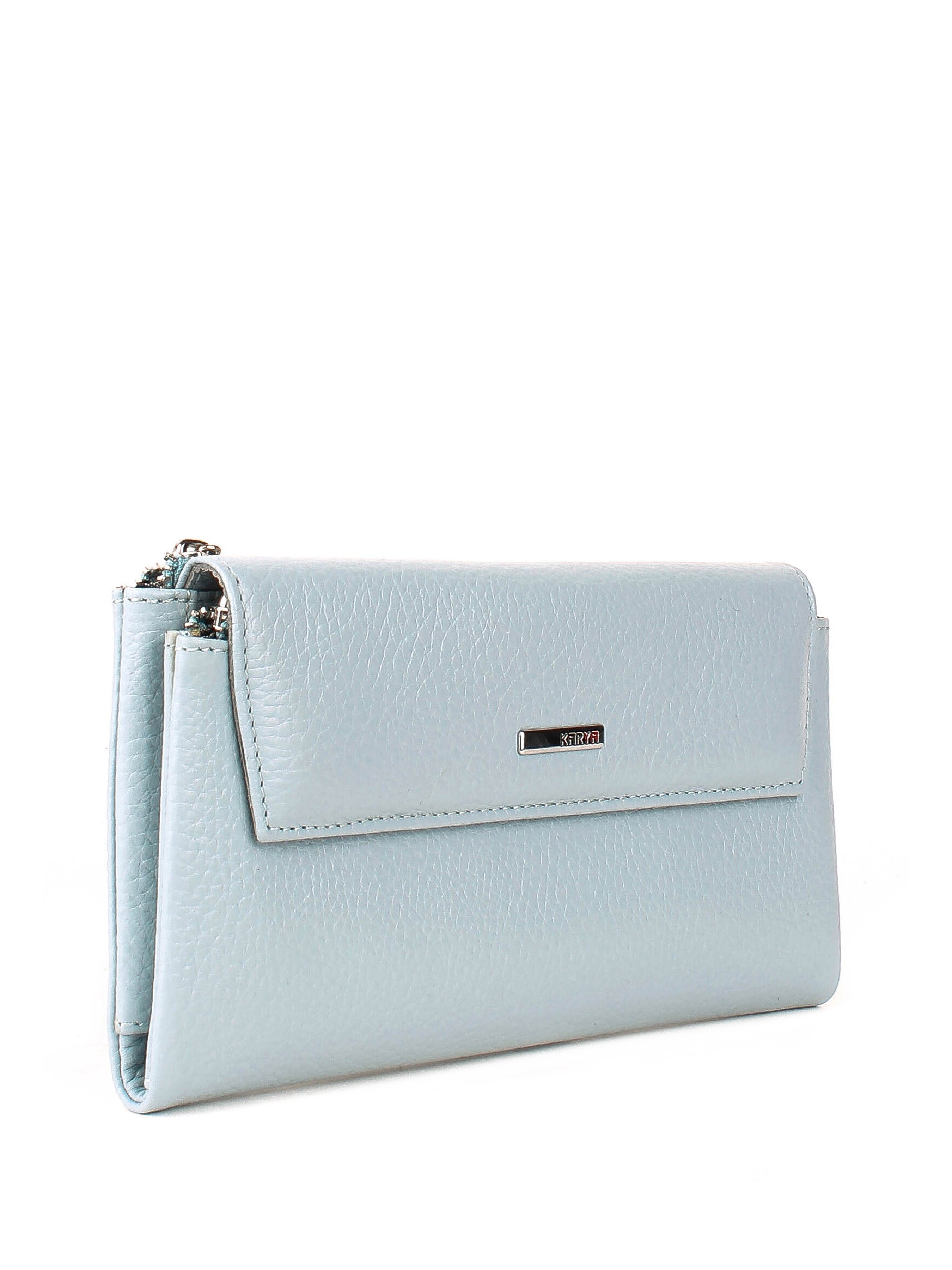 Cartera de piel italiana Блакитний 1173-101