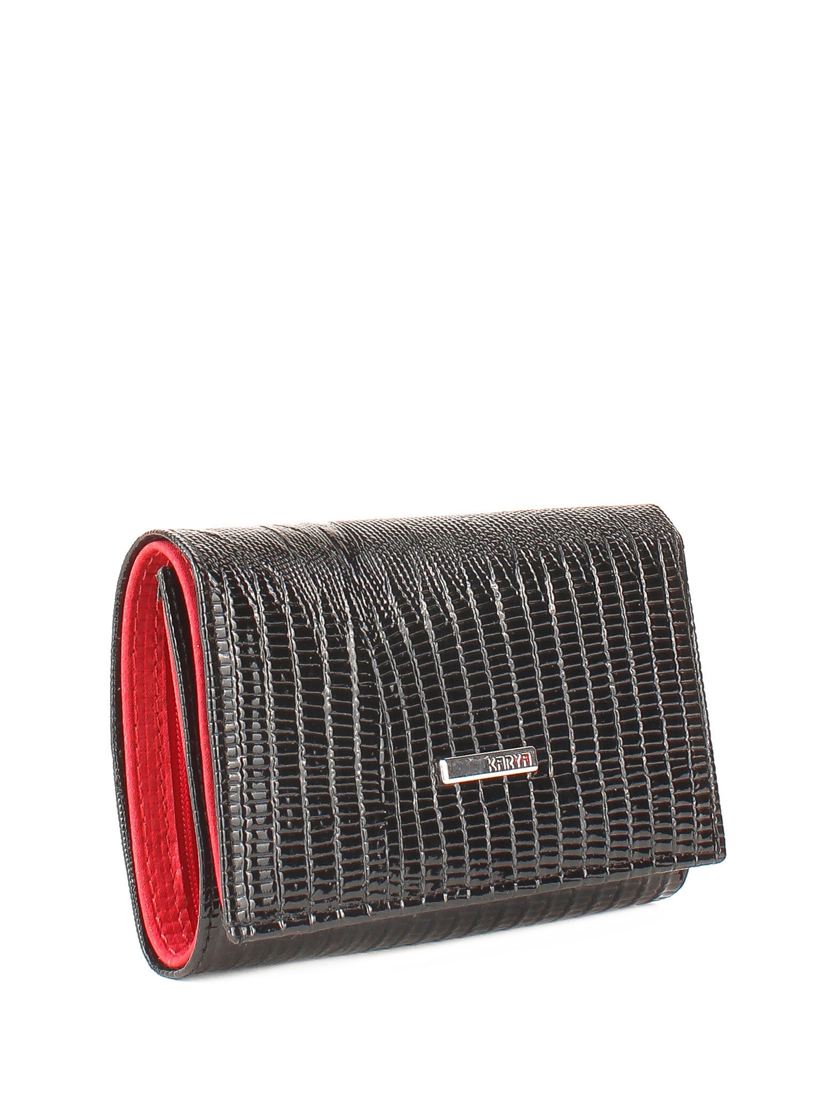 Cartera de piel italiana Negro 1063-073