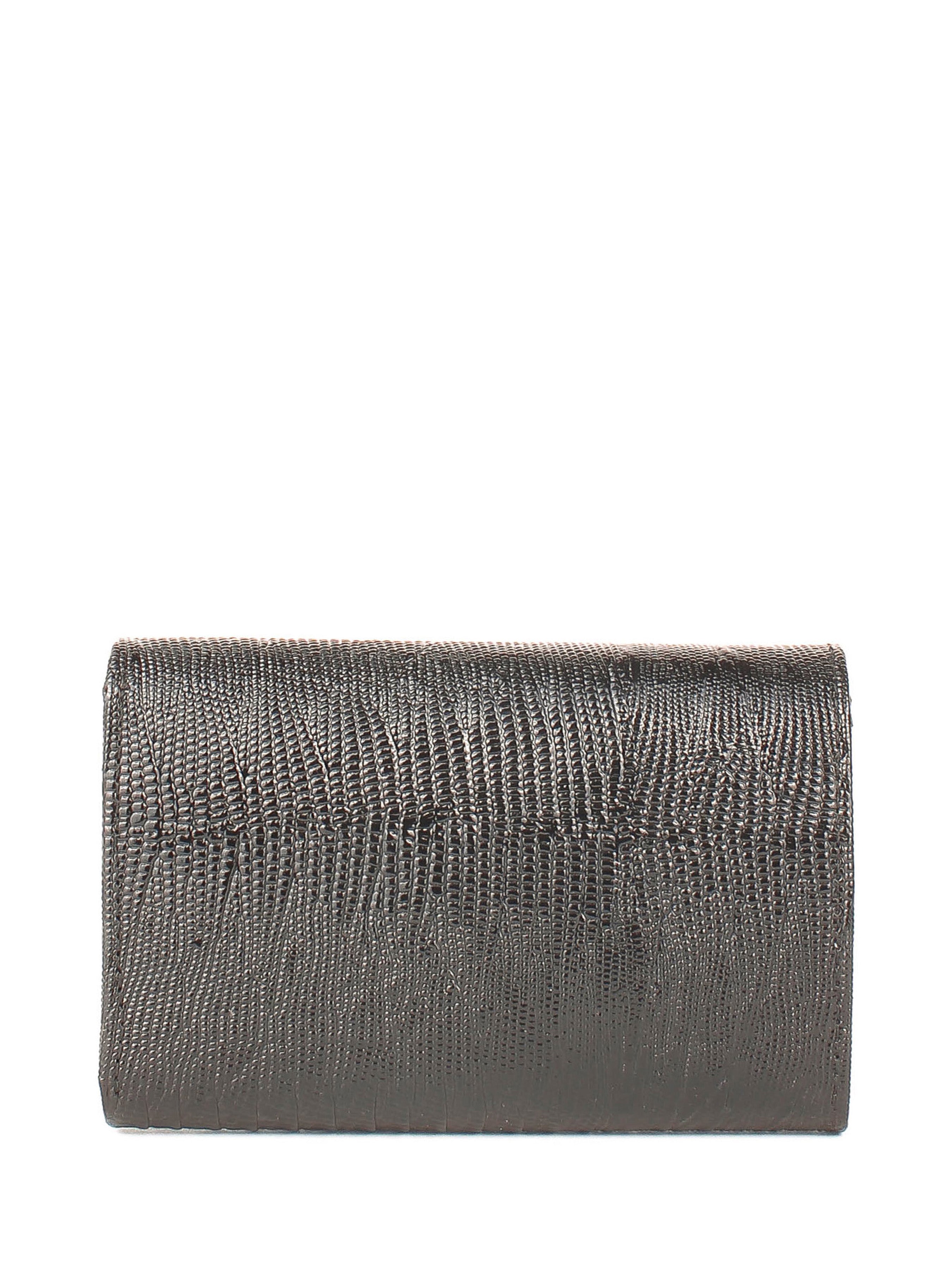 Cartera de piel italiana Negro 1063-073