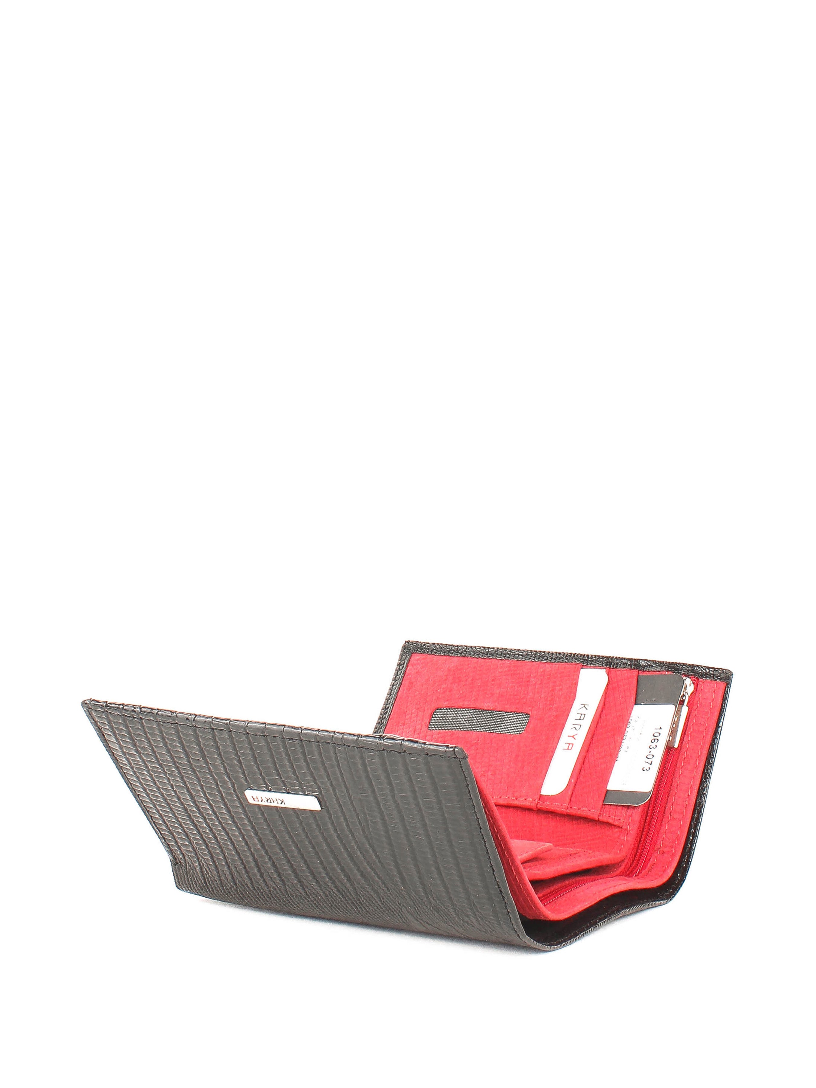 Cartera de piel italiana Negro 1063-073