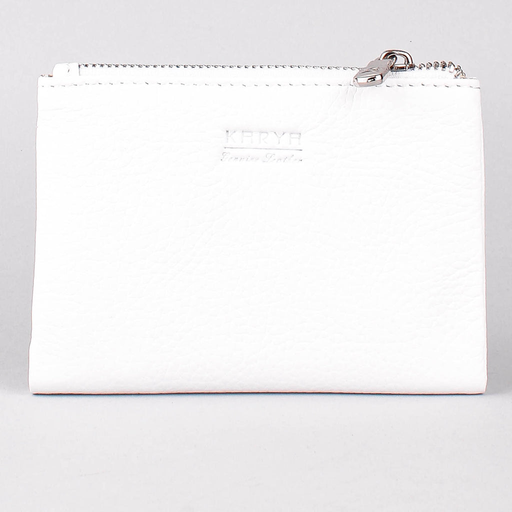 Cartera de piel italiana Blanco 1205-09