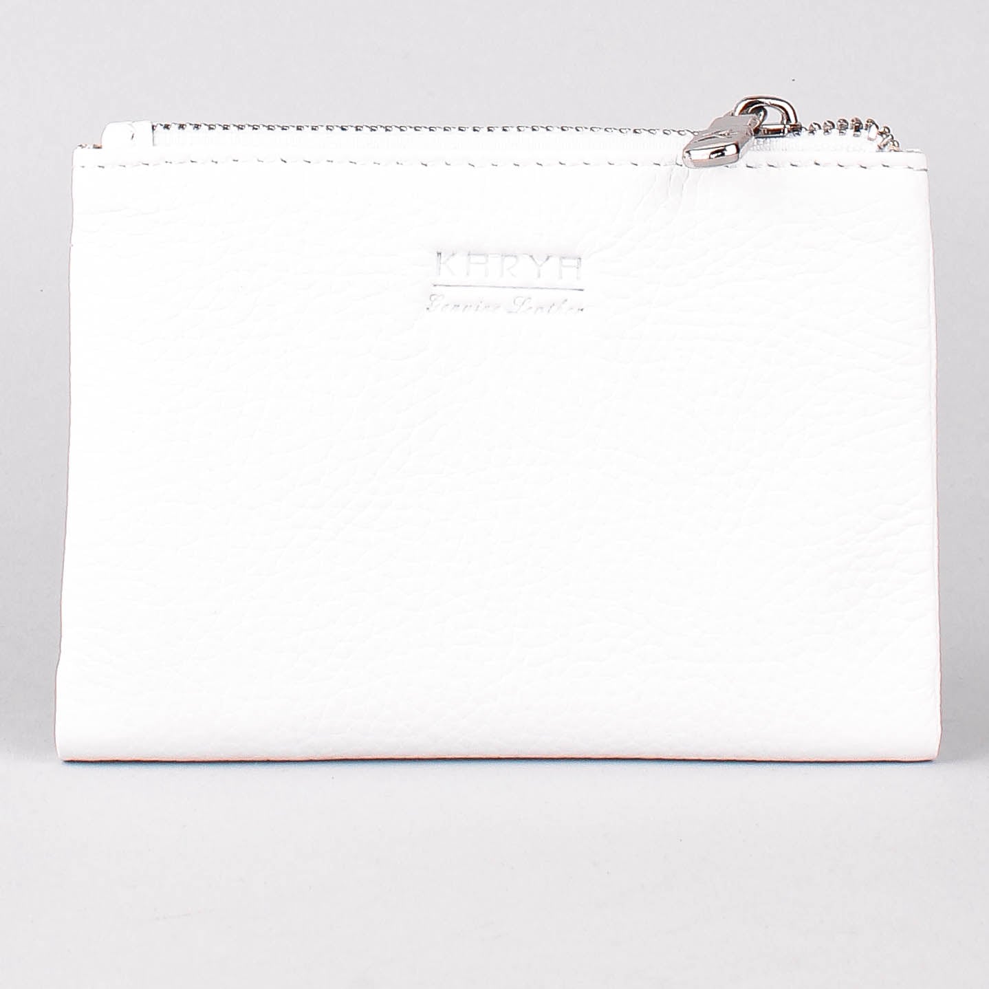 Cartera de piel italiana Blanco 1205-09