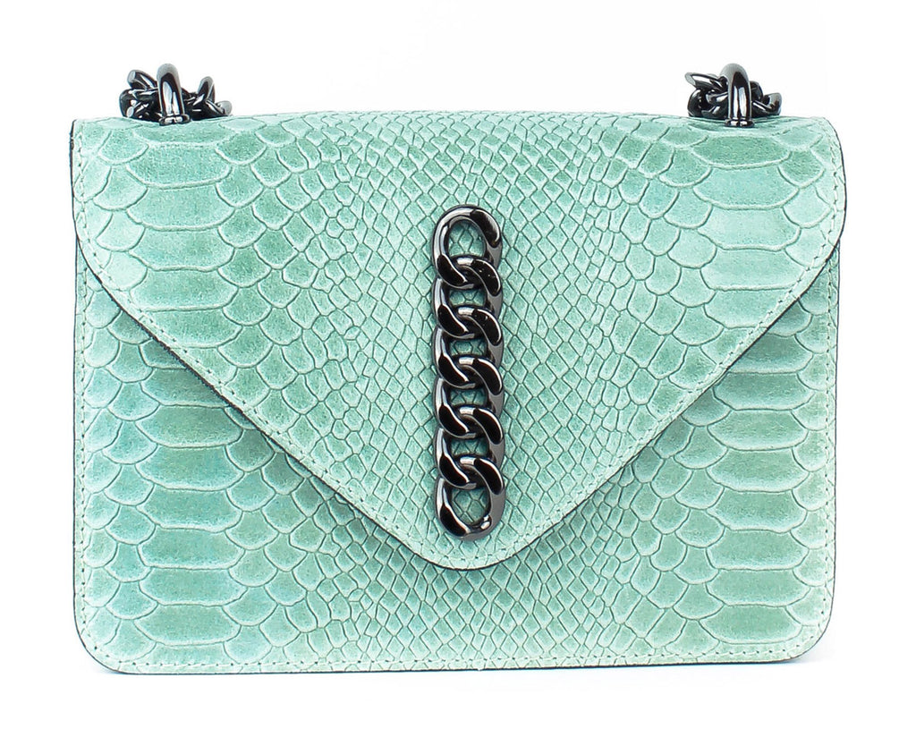 Bandolera de piel italiana Verde 5185-123-35