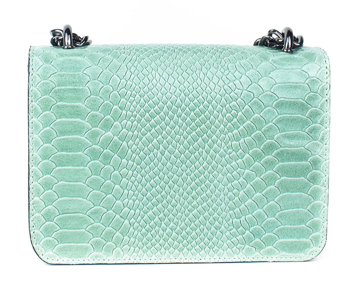 Bandolera de piel italiana Verde 5185-123-35