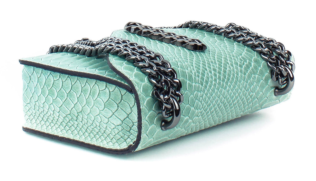 Bandolera de piel italiana Verde 5185-123-35