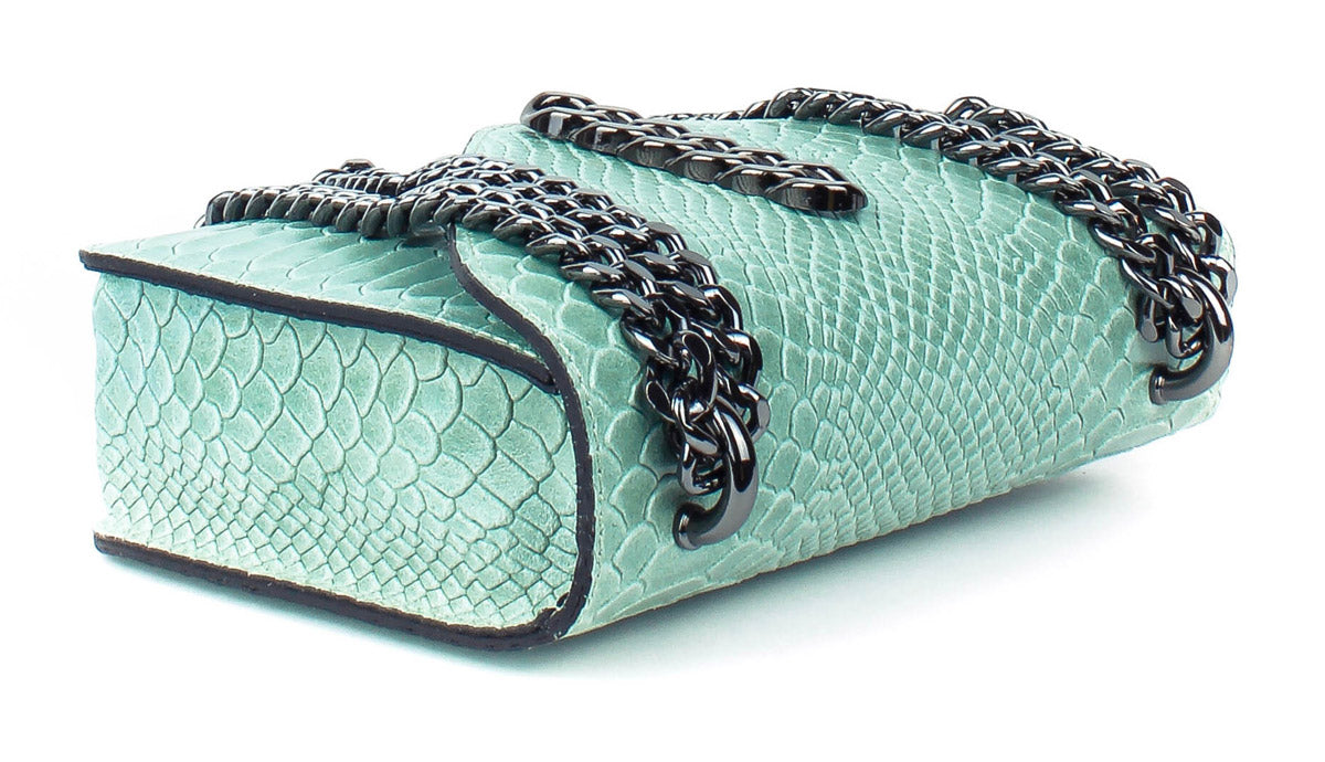 Bandolera de piel italiana Verde 5185-123-35