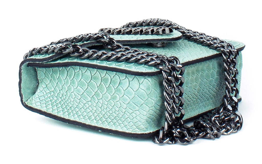 Bandolera de piel italiana Verde 5185-123-35