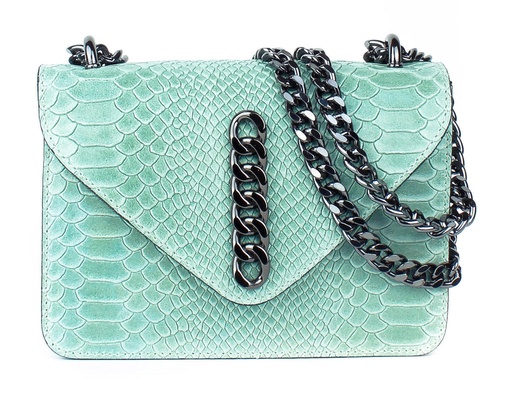 Bandolera de piel italiana Verde 5185-123-35