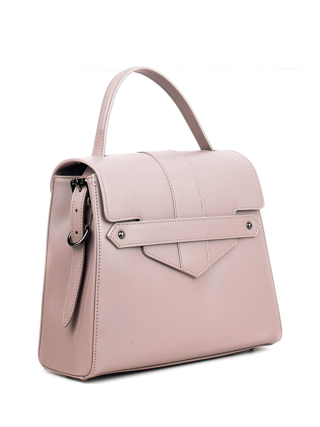 Bolso de mano de piel italiana DIVISI Gris