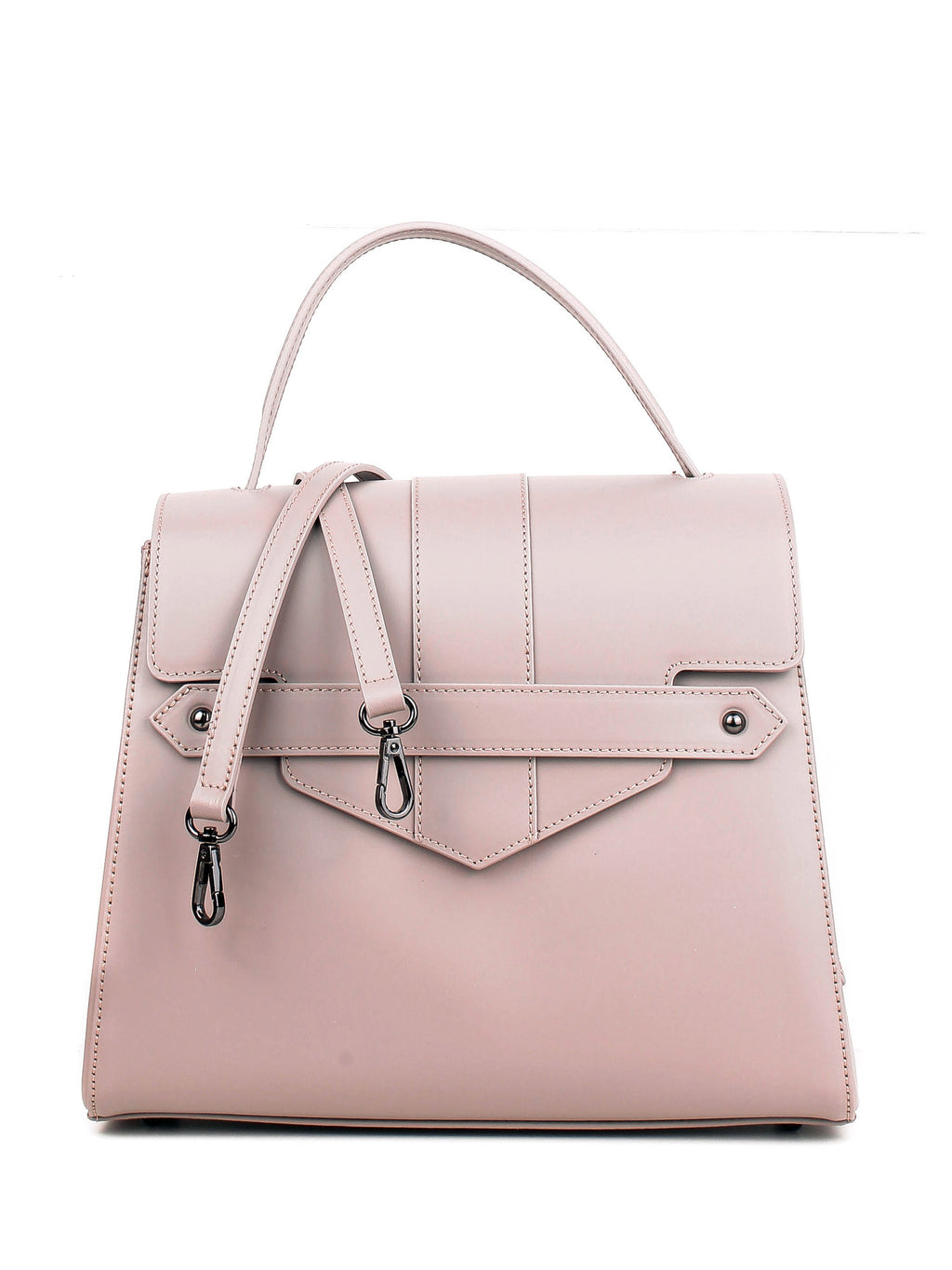 Bolso de mano de piel italiana DIVISI Gris