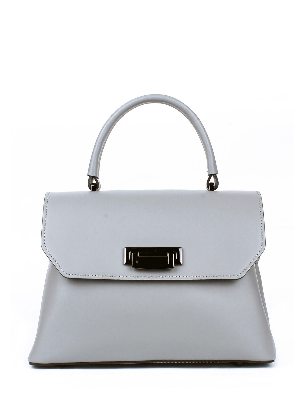 Bolso de mano de piel italiana STOCATTO Gris