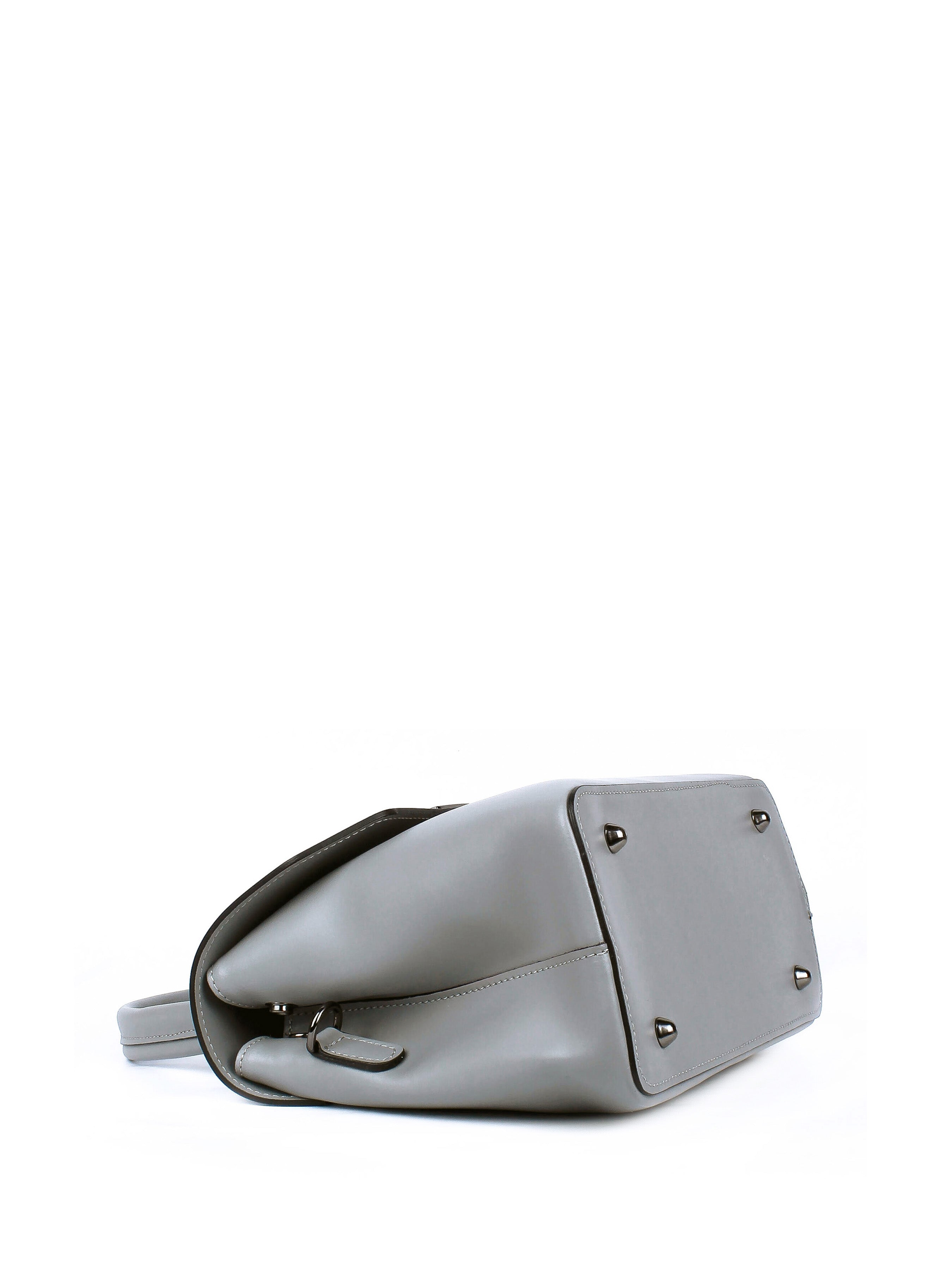 Bolso de mano de piel italiana STOCATTO Gris