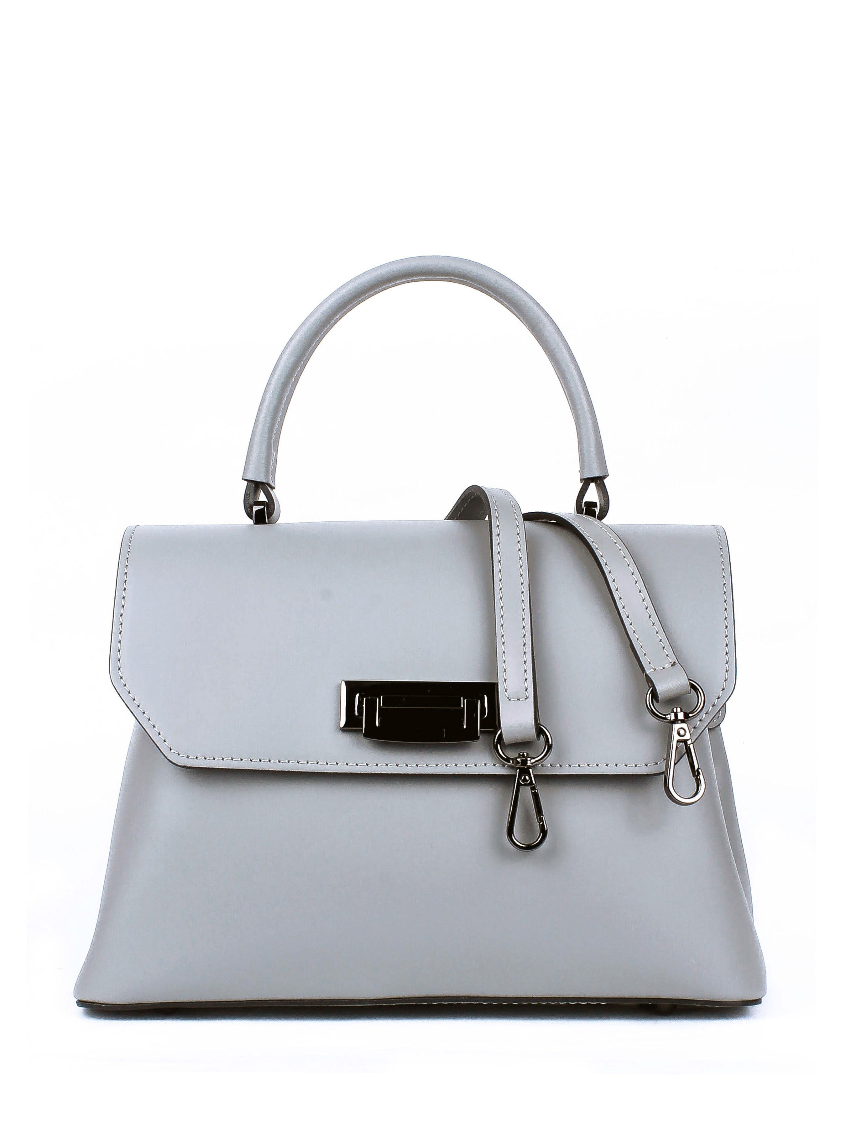 Bolso de mano de piel italiana STOCATTO Gris