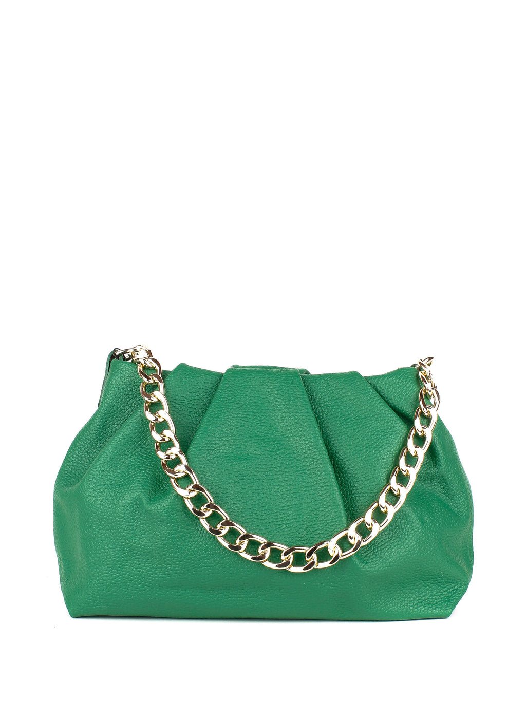 Bandolera de piel italiana Verde 7608-08-32