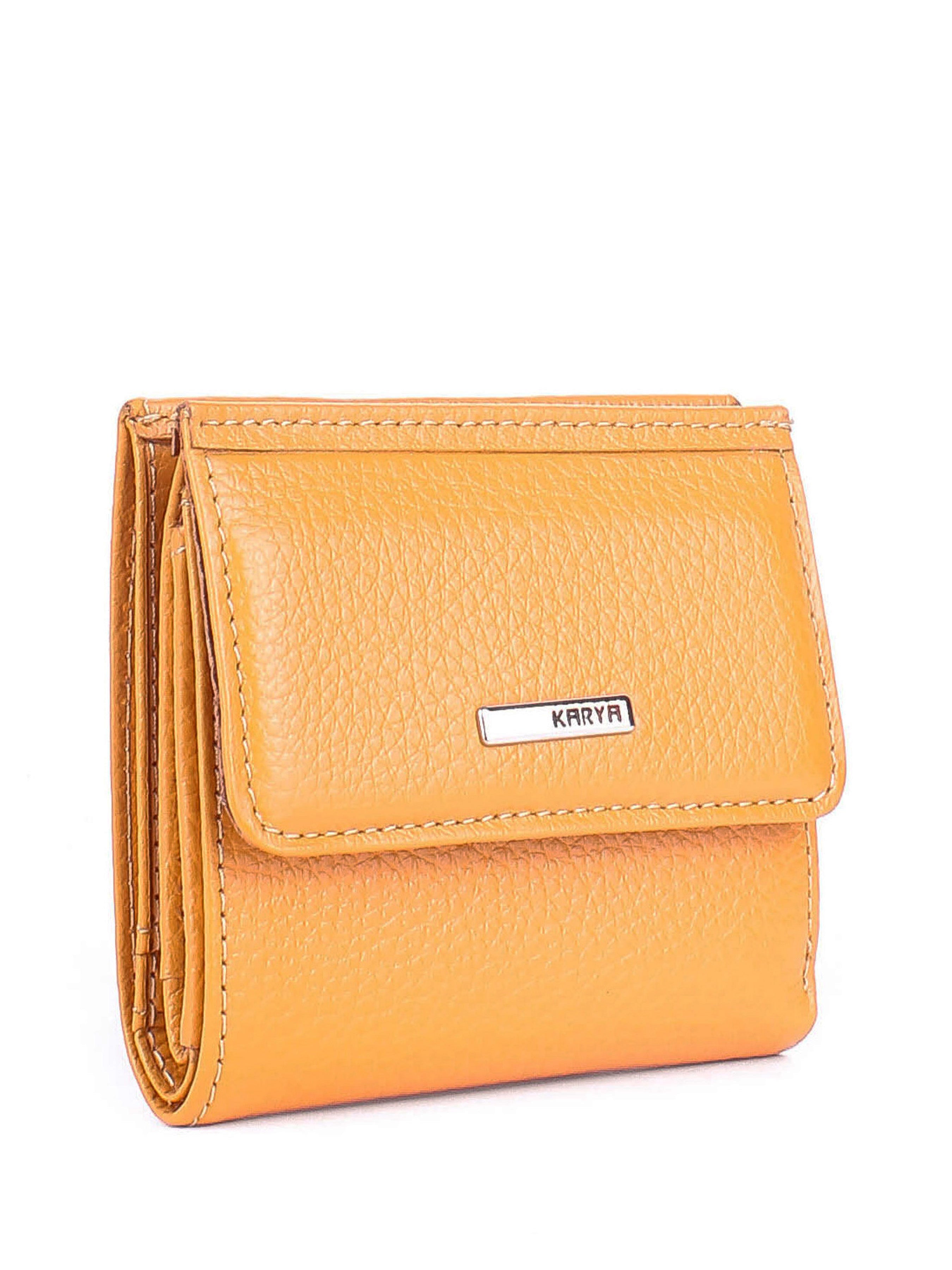 Cartera de piel italiana Amarillo 1066-56