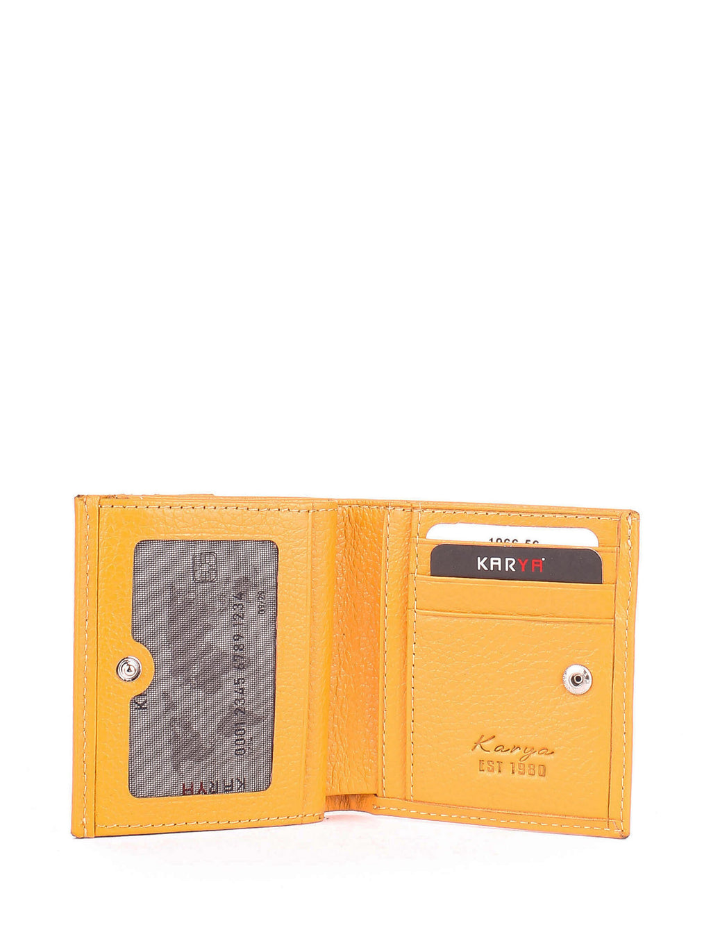 Cartera de piel italiana Amarillo 1066-56