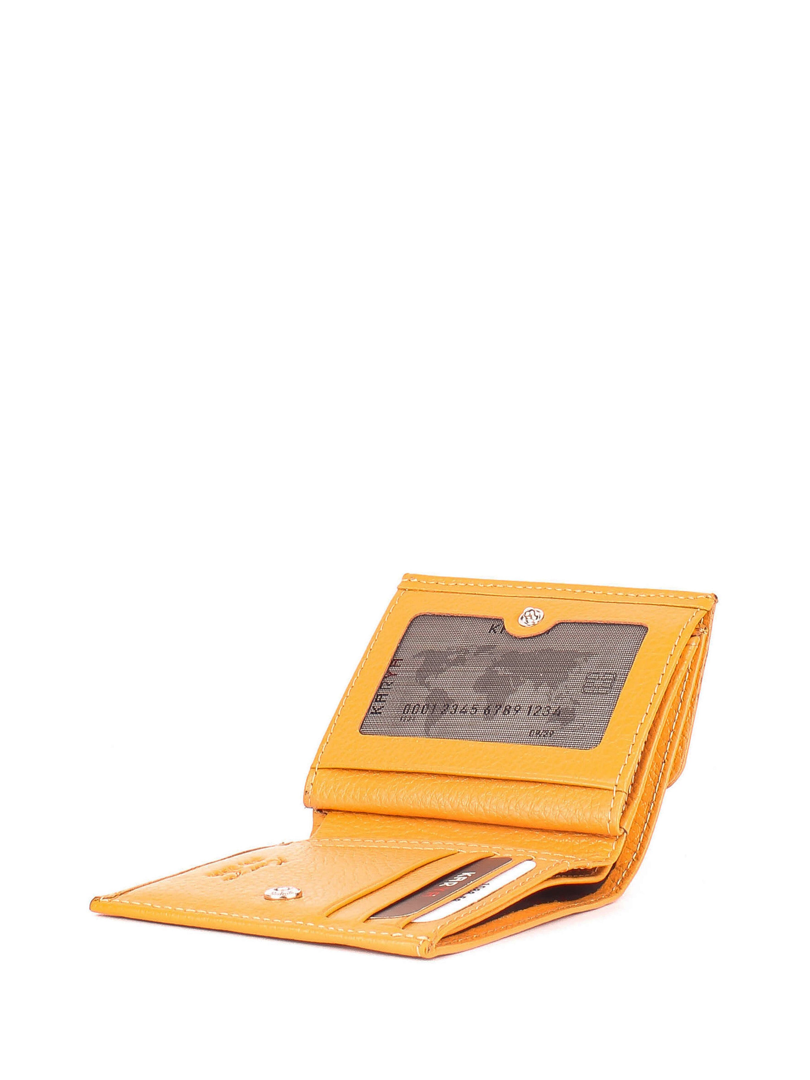 Cartera de piel italiana Amarillo 1066-56