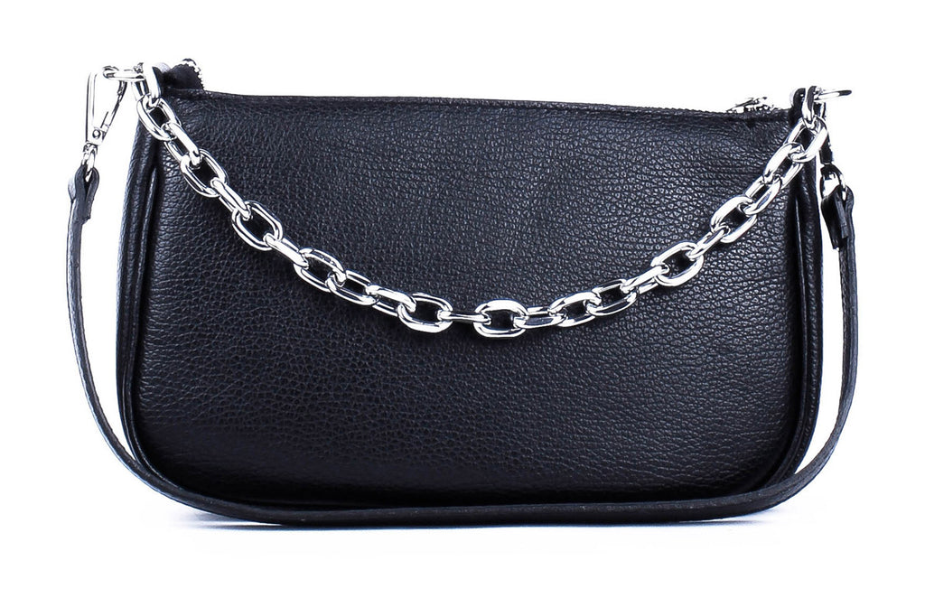 Bandolera de piel italiana Negro 4277-05-32